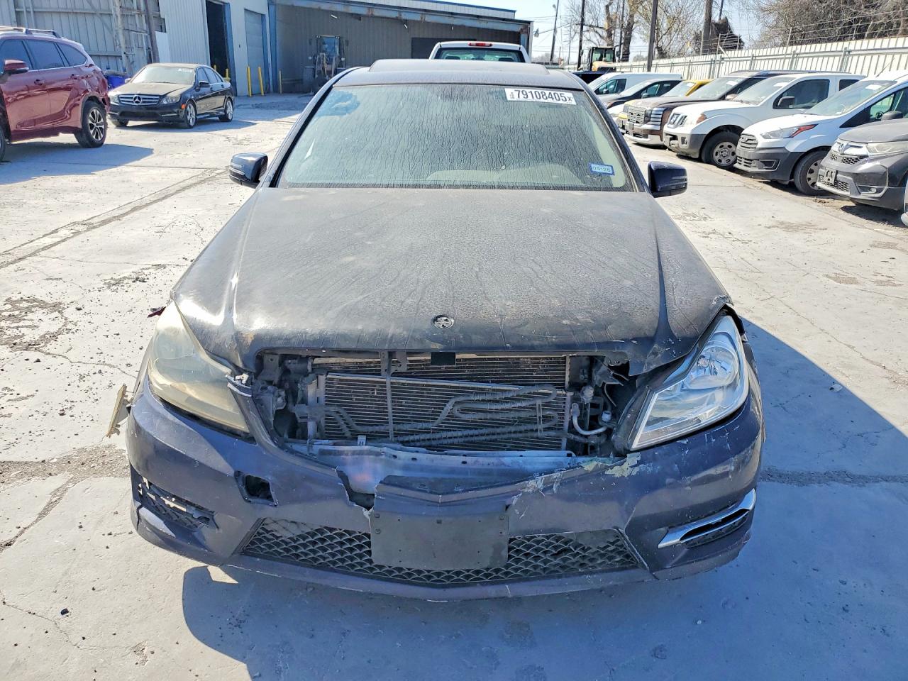 2012 Mercedes-benz C 250 Blue vin: WDDGF4HB8CR217649