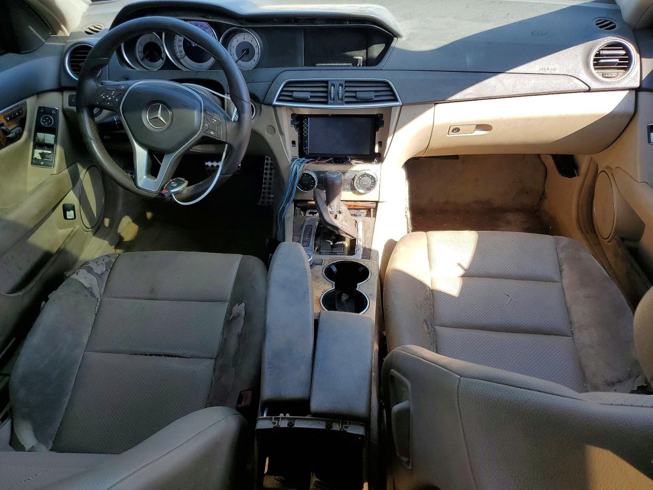 2012 Mercedes-benz C 250 Blue vin: WDDGF4HB8CR217649