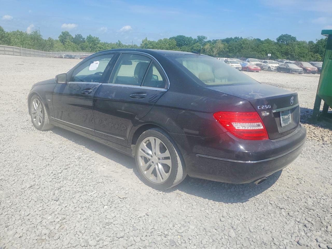 2012 Mercedes-benz C 250 Black vin: WDDGF4HB8CR236542