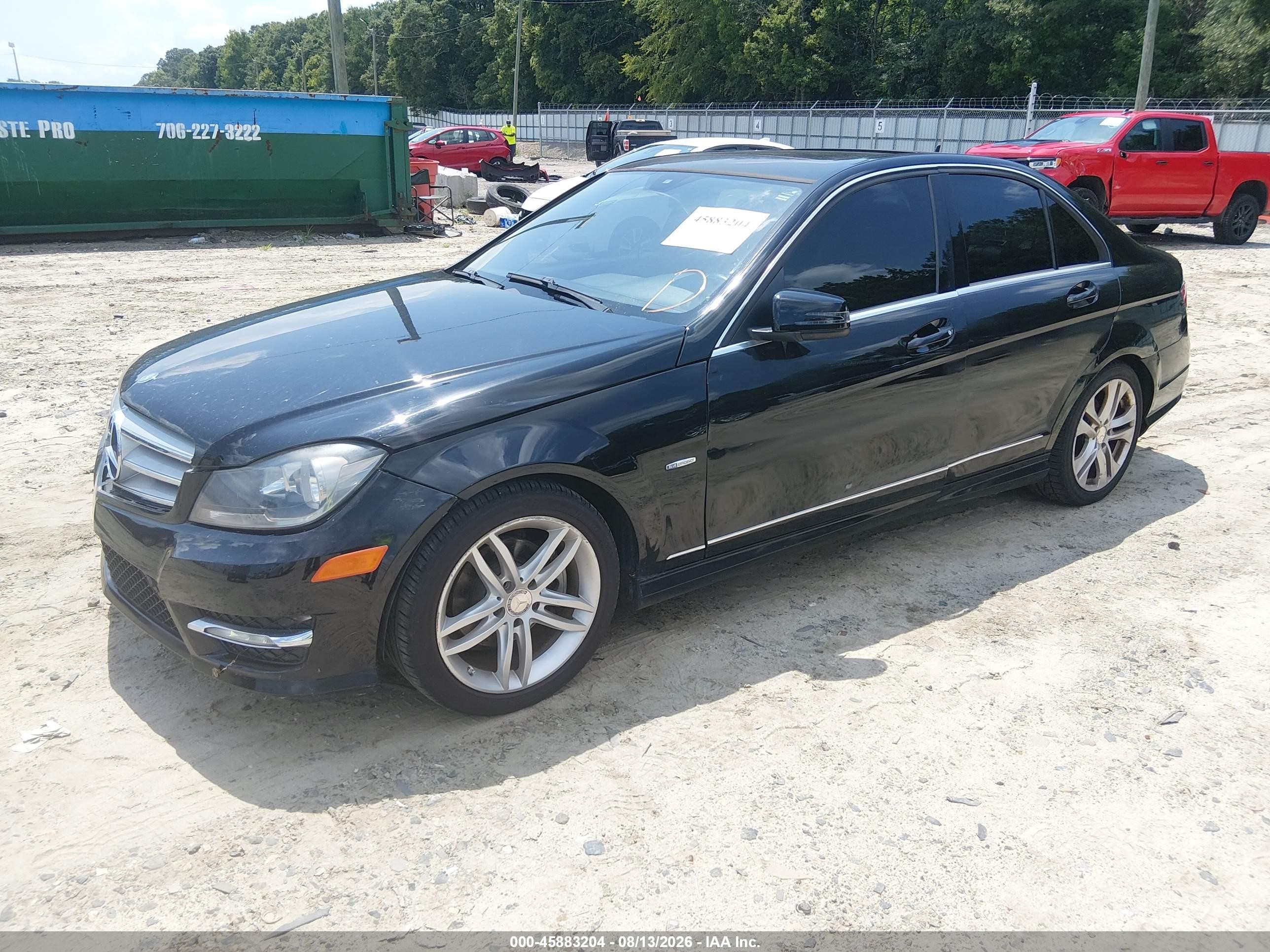 2013 Mercedes-benz C 250 Sport Black vin: WDDGF4HB8DA831231