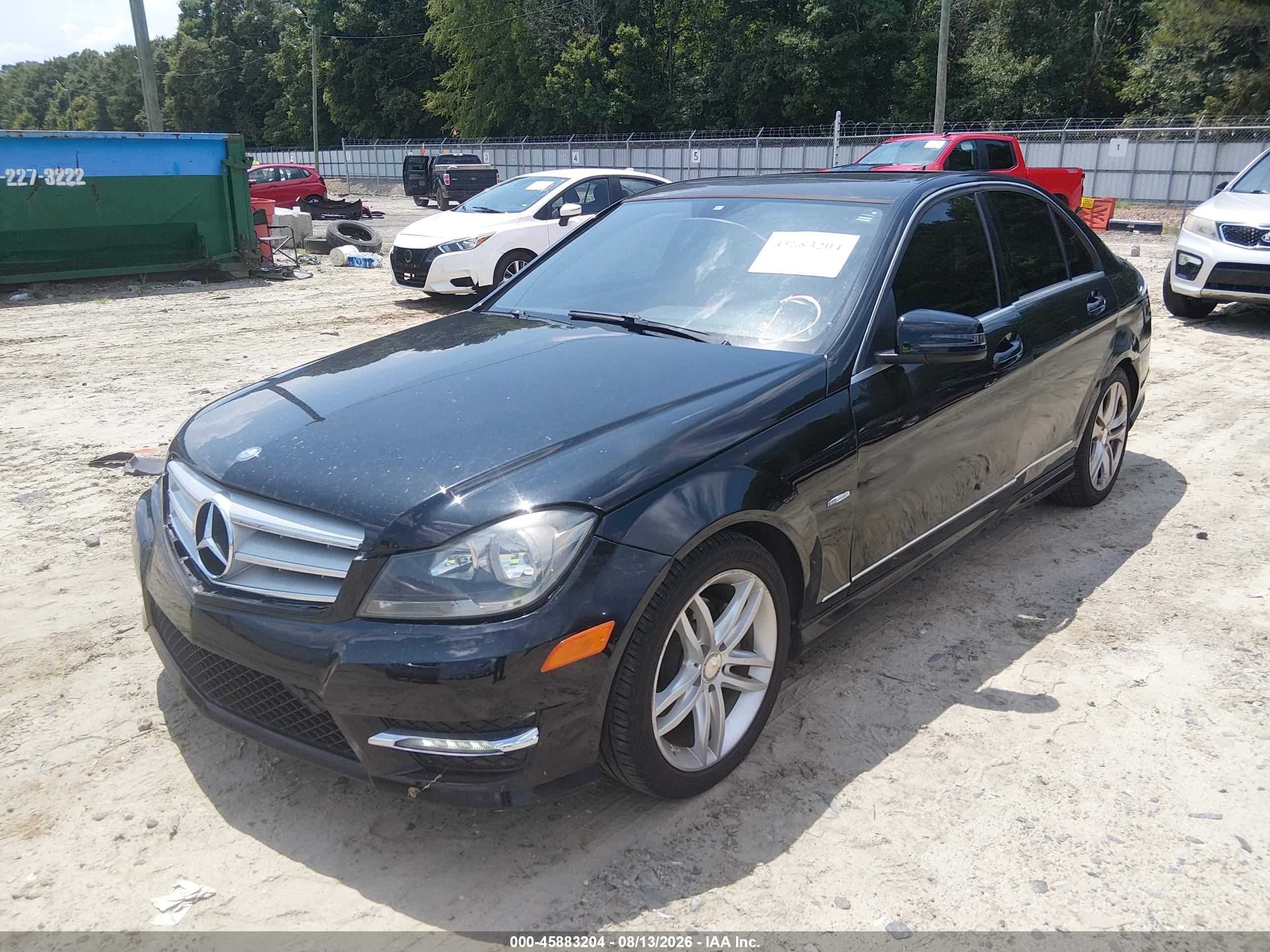 2013 Mercedes-benz C 250 Sport Black vin: WDDGF4HB8DA831231