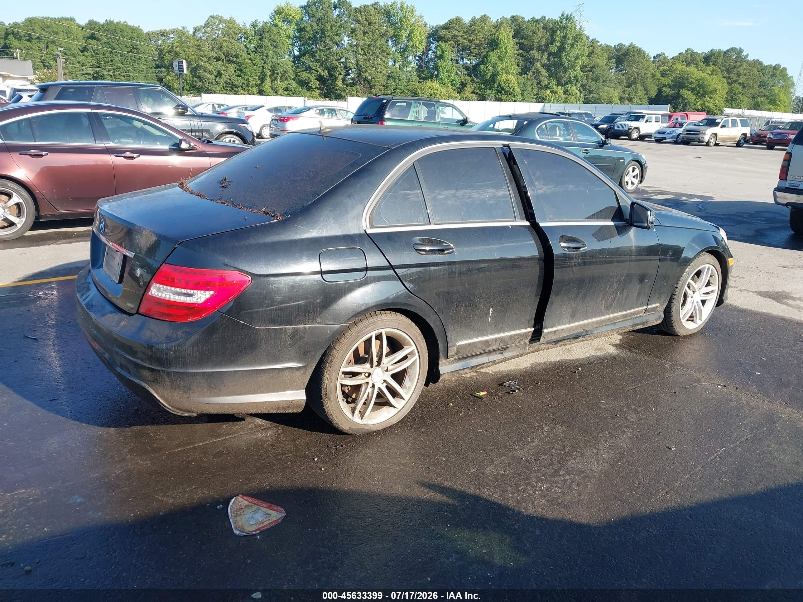 2013 Mercedes-benz C 250 Sport Black vin: WDDGF4HB8DF971217
