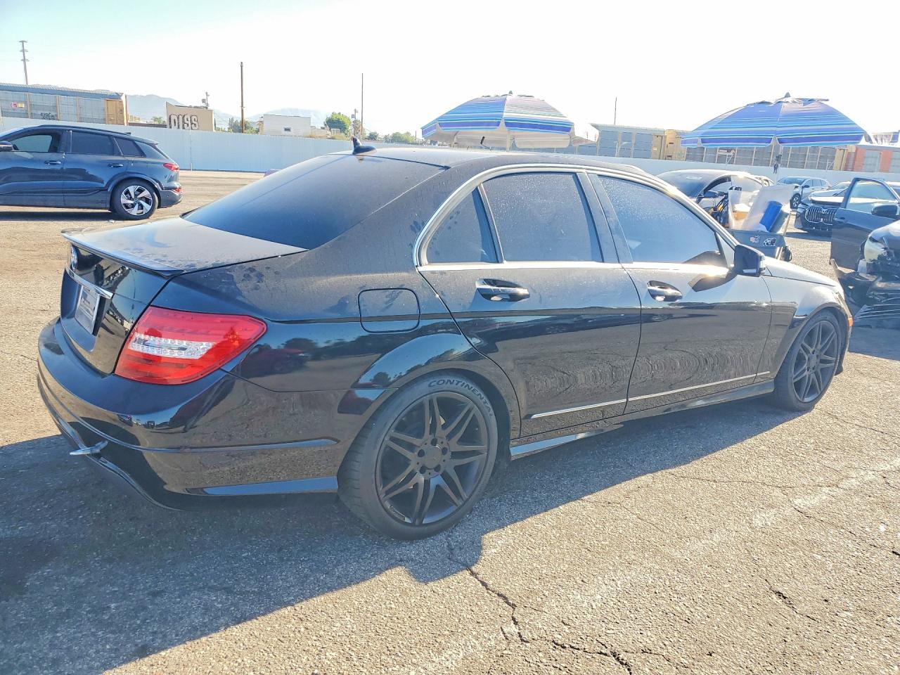 2013 Mercedes-benz C 250 Black vin: WDDGF4HB8DR258025