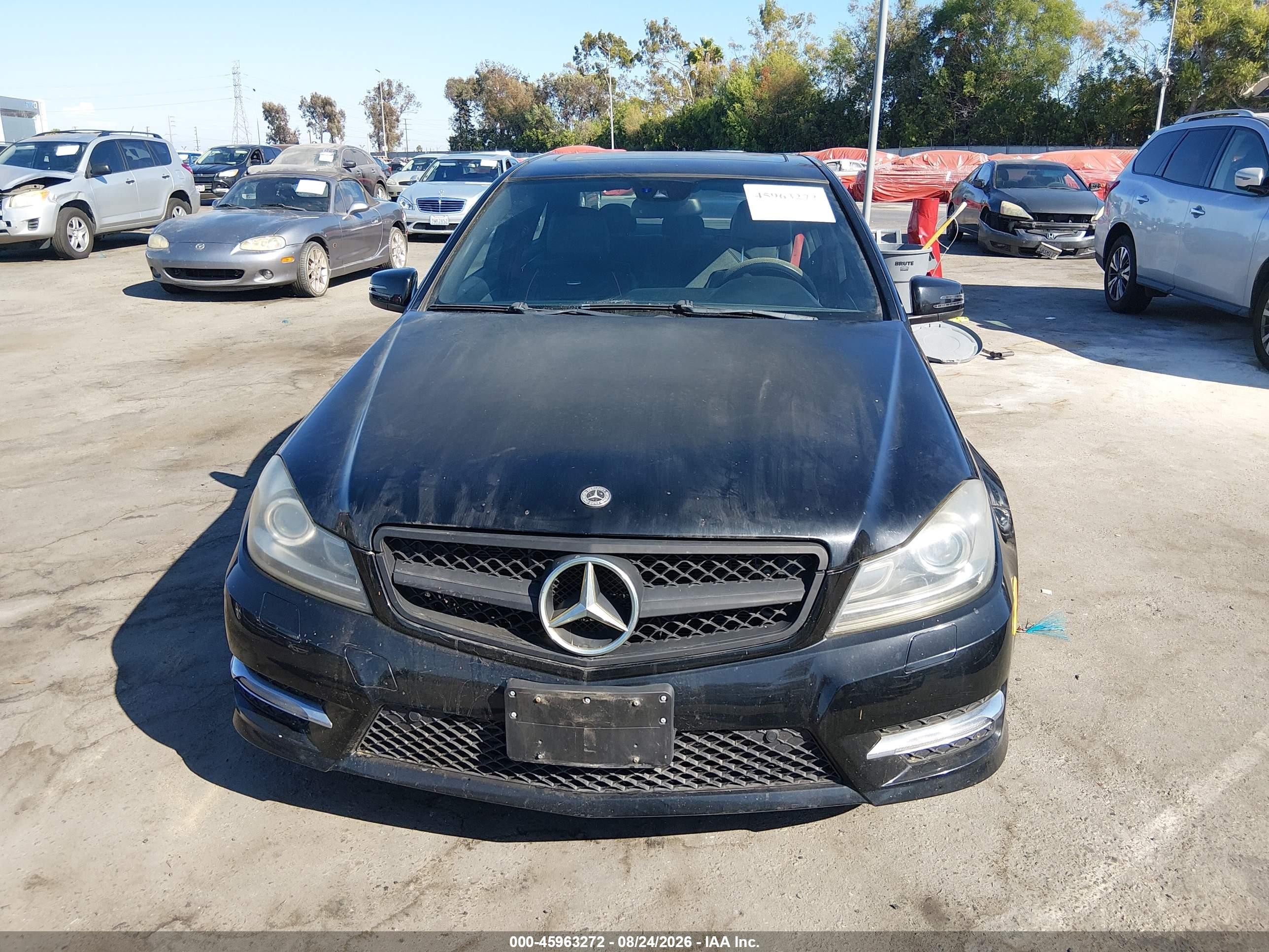 2013 Mercedes-benz C 250 Sport Black vin: WDDGF4HB8DR262513