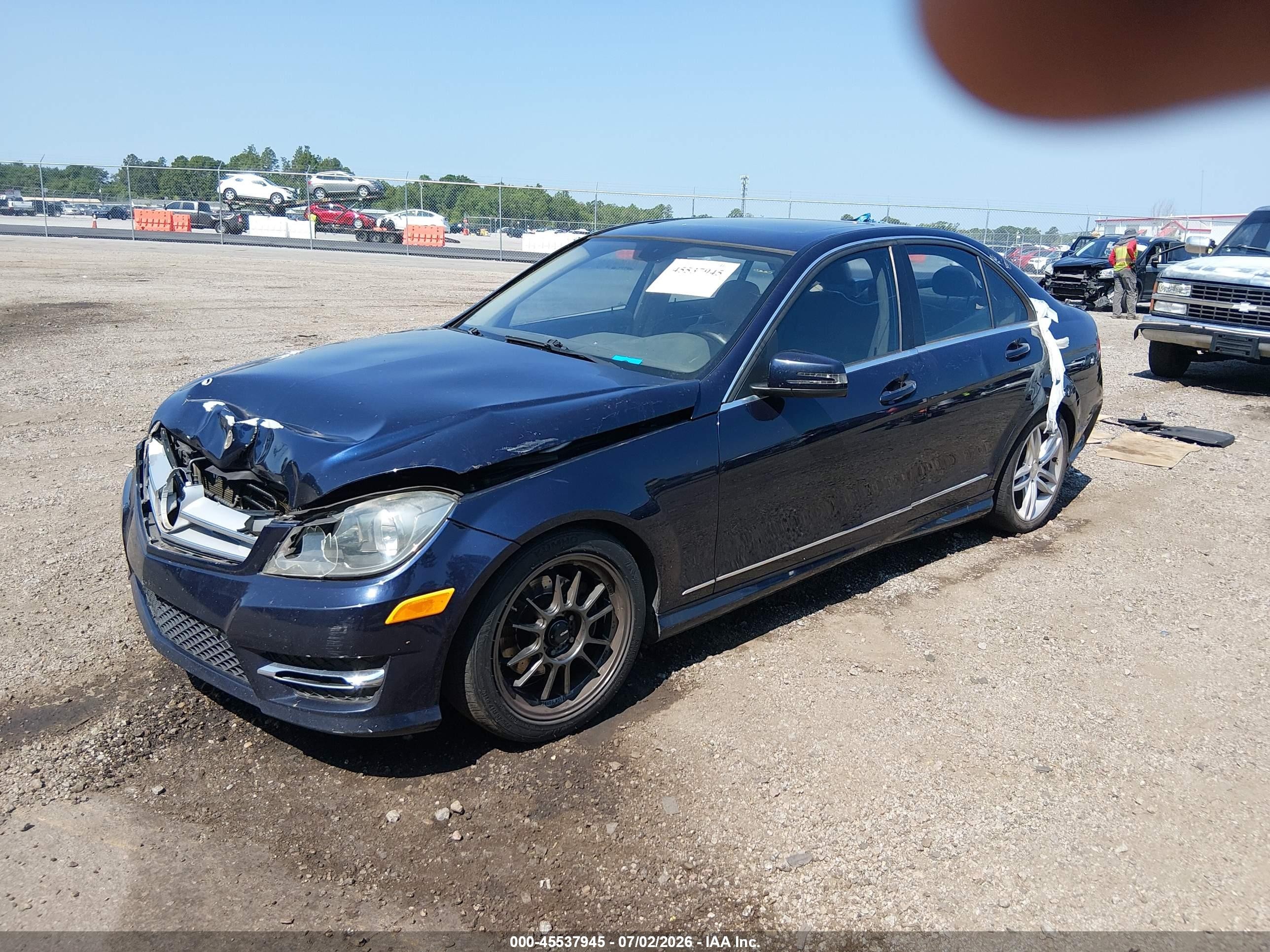 2013 Mercedes-benz C 250 Sport Dark Blue vin: WDDGF4HB8DR269672