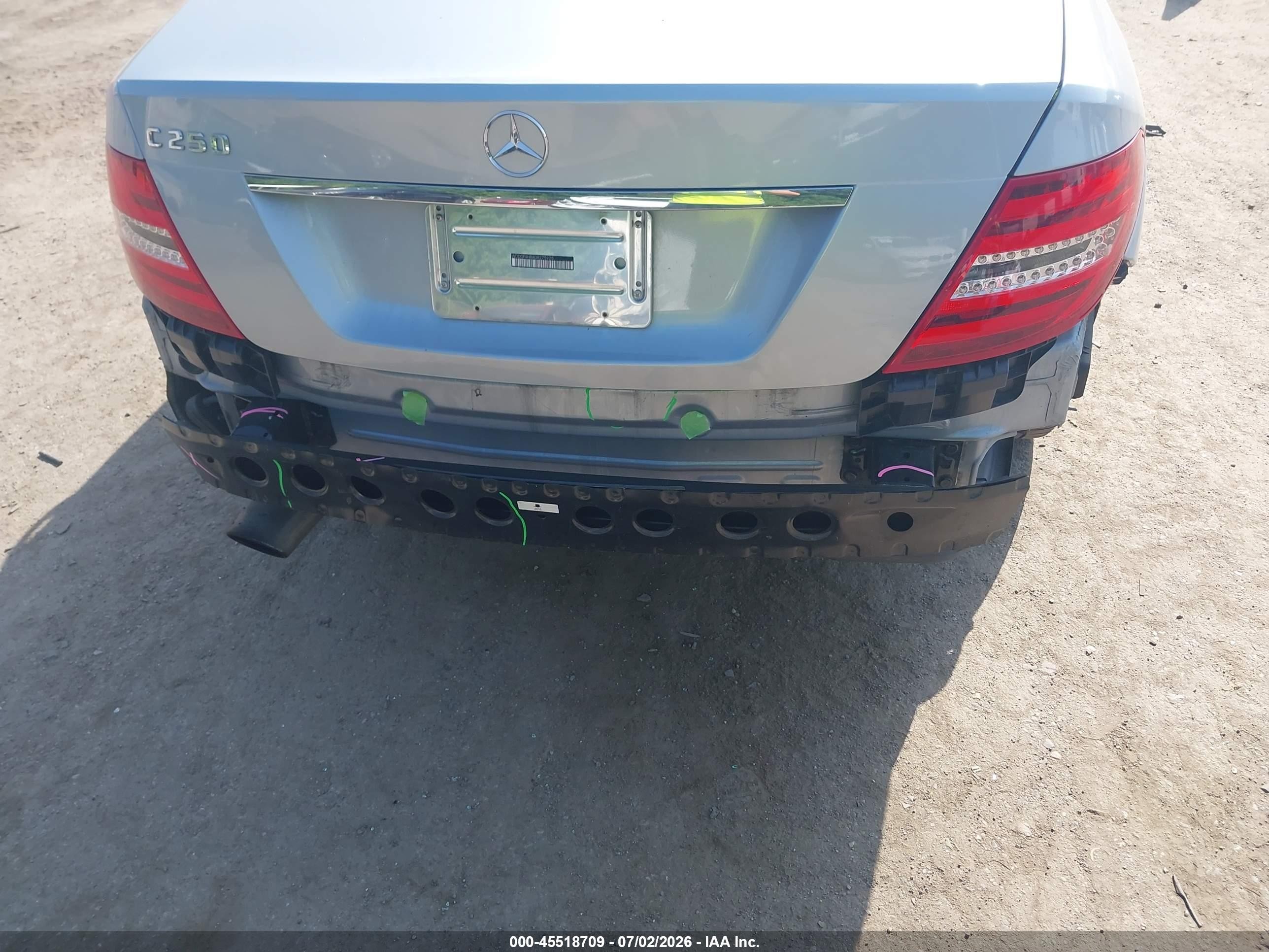 2013 Mercedes-benz C 250 Sport Silver vin: WDDGF4HB8DR275925
