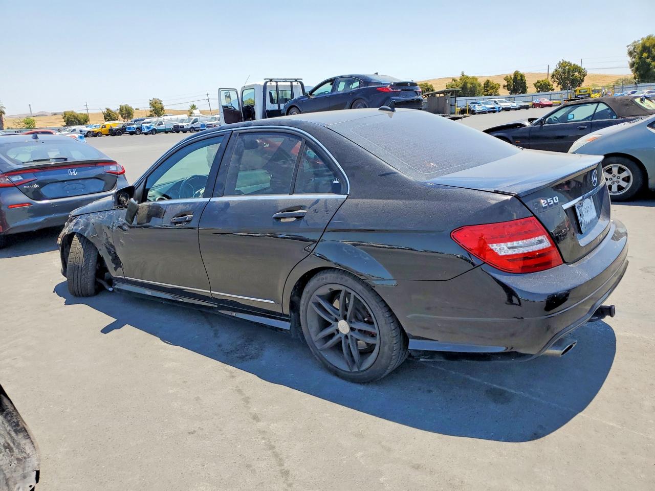 2013 Mercedes-benz C 250 Black vin: WDDGF4HB8DR279831