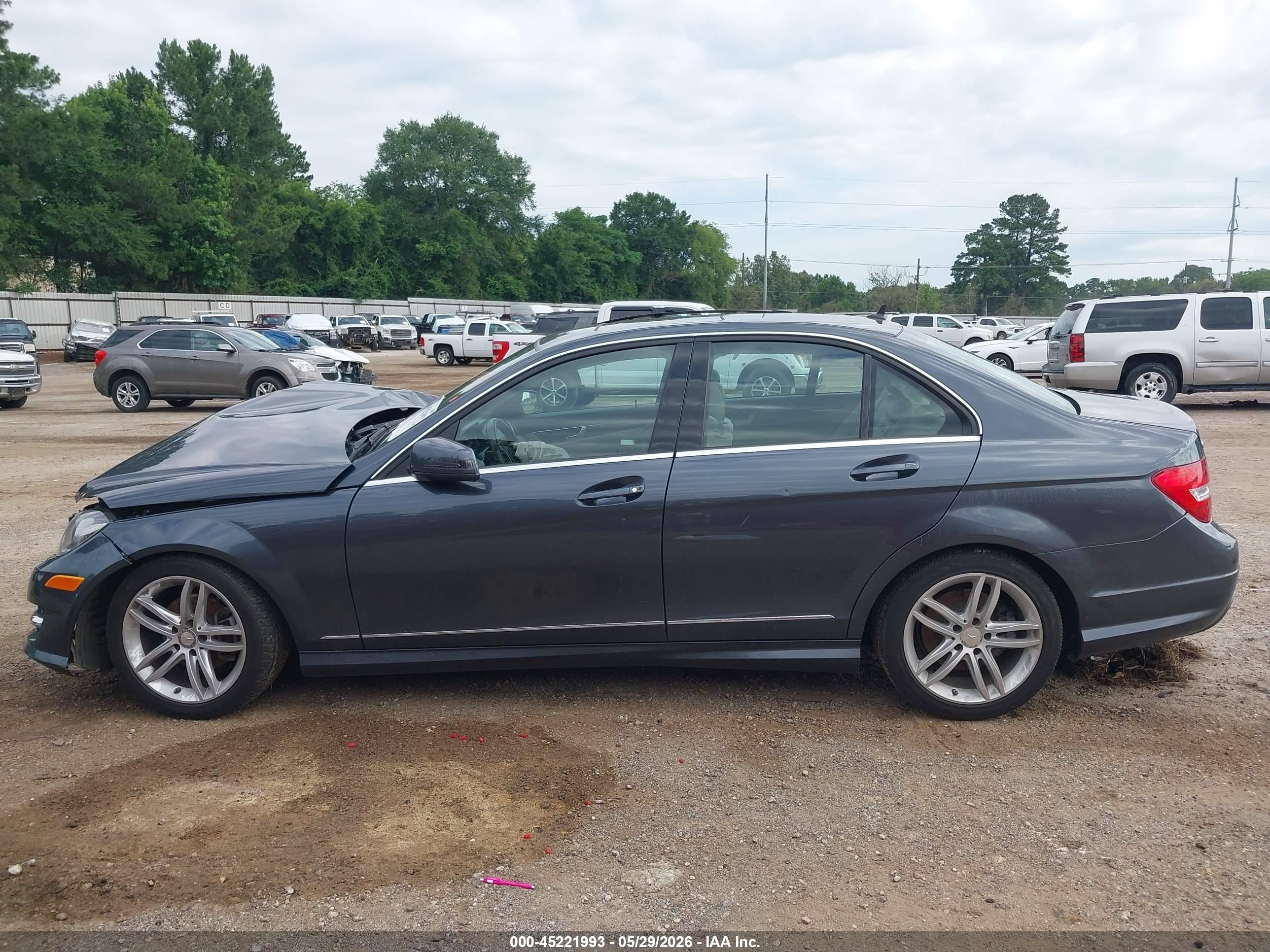 2014 Mercedes-benz C 250 Sport Gray vin: WDDGF4HB8EA909329