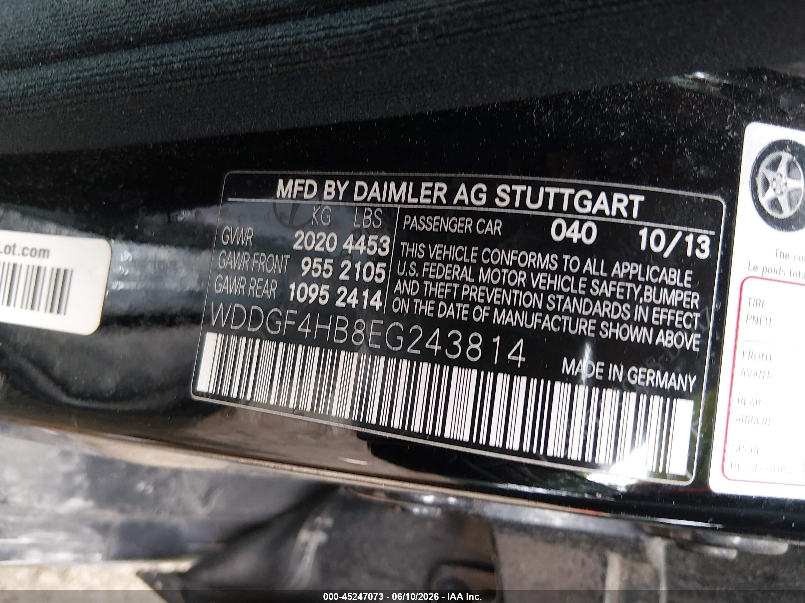 2014 Mercedes-benz C 250 Sport Черный vin: WDDGF4HB8EG243814