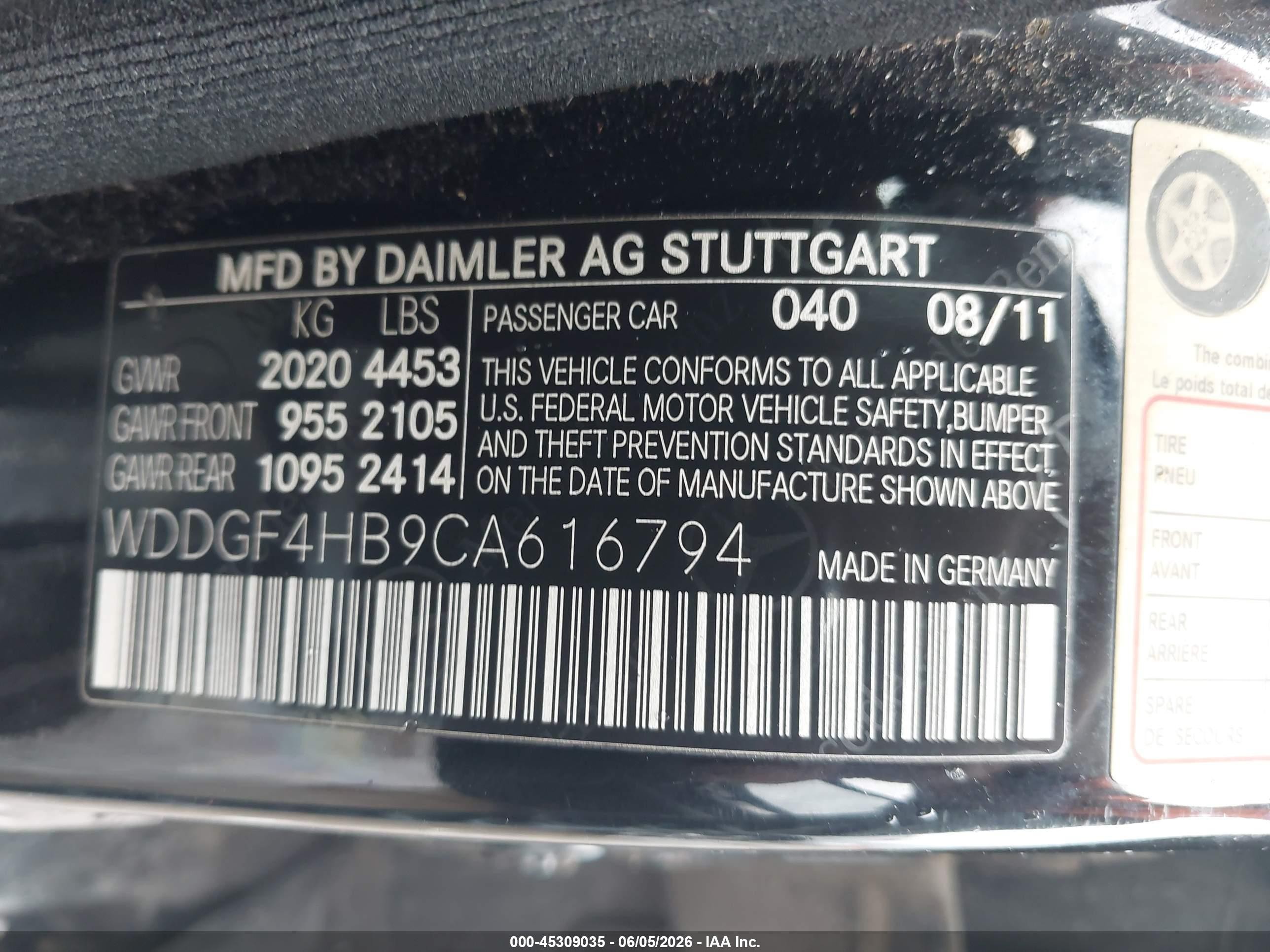 2012 Mercedes-benz C 250 Sport Черный vin: WDDGF4HB9CA616794