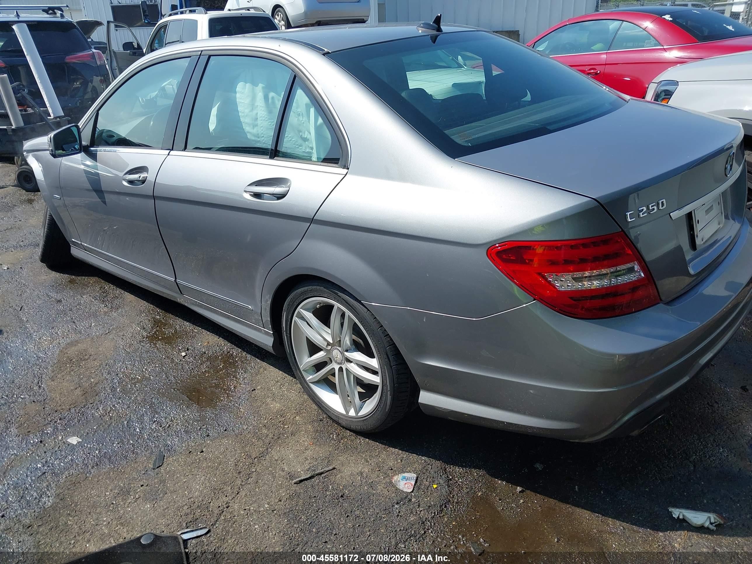 2012 Mercedes-benz C 250 Luxury/sport Silver vin: WDDGF4HB9CA629951