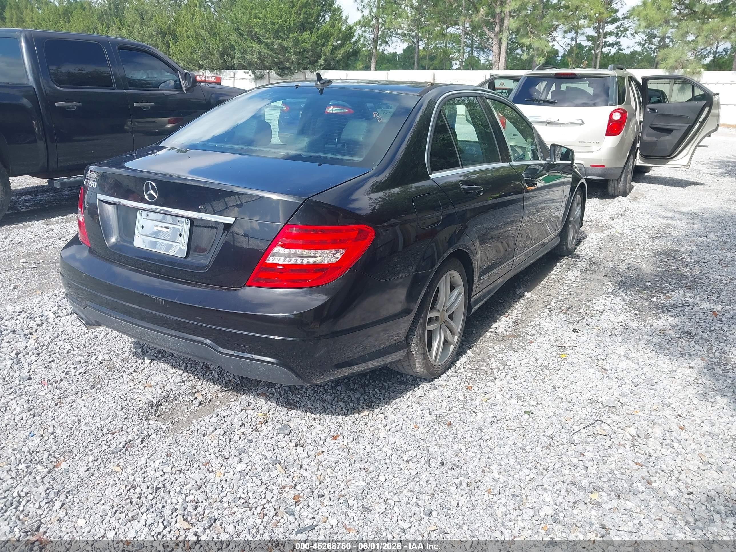 2012 Mercedes-benz C 250 Luxury/sport Black vin: WDDGF4HB9CA630856