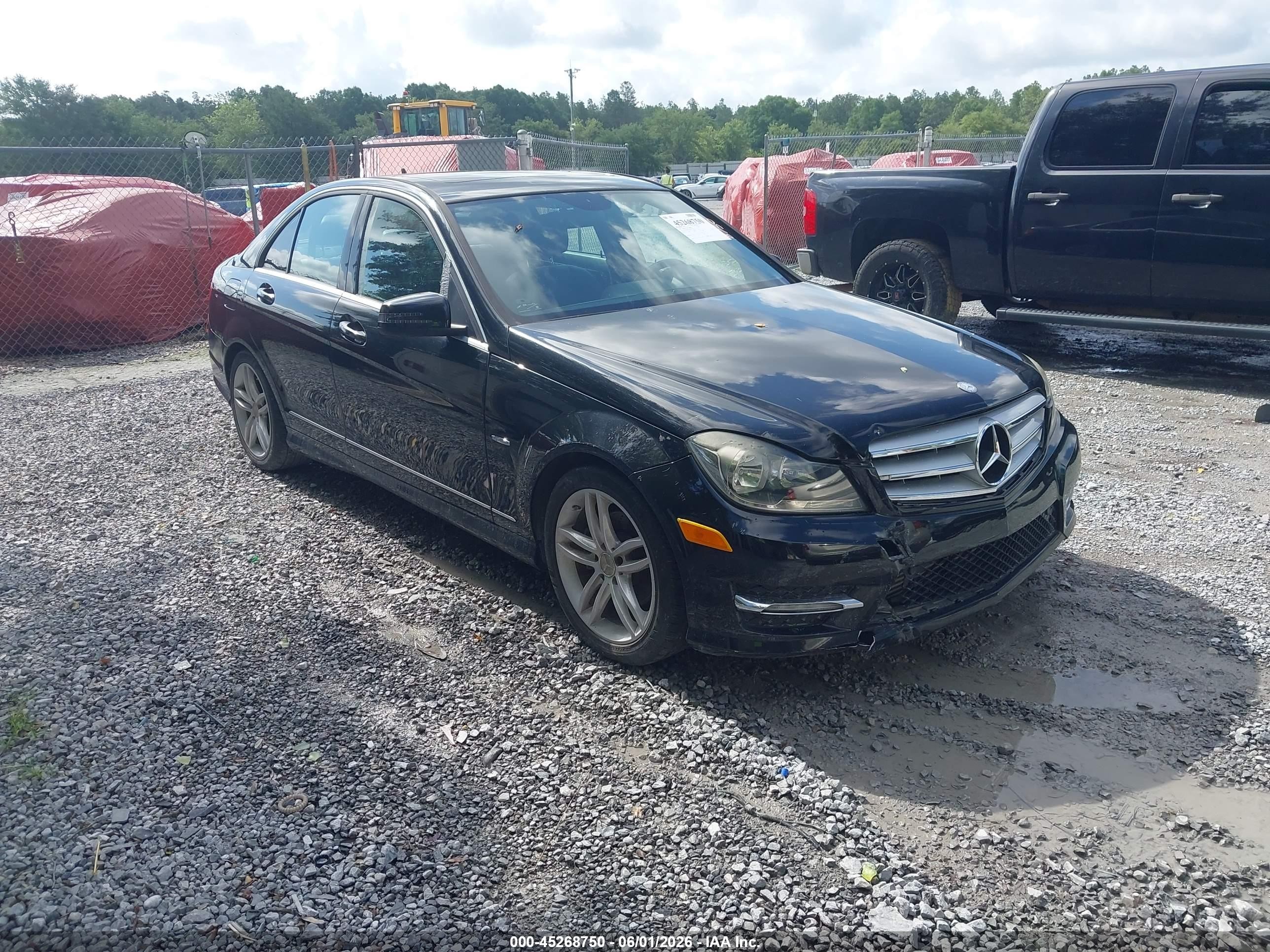 2012 Mercedes-benz C 250 Luxury/sport Black vin: WDDGF4HB9CA630856