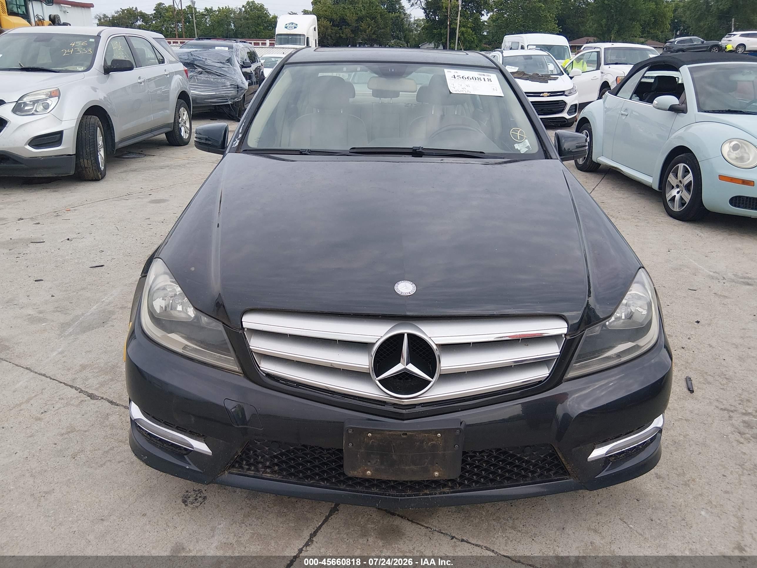 2012 Mercedes-benz C 250 Sport Black vin: WDDGF4HB9CA635796