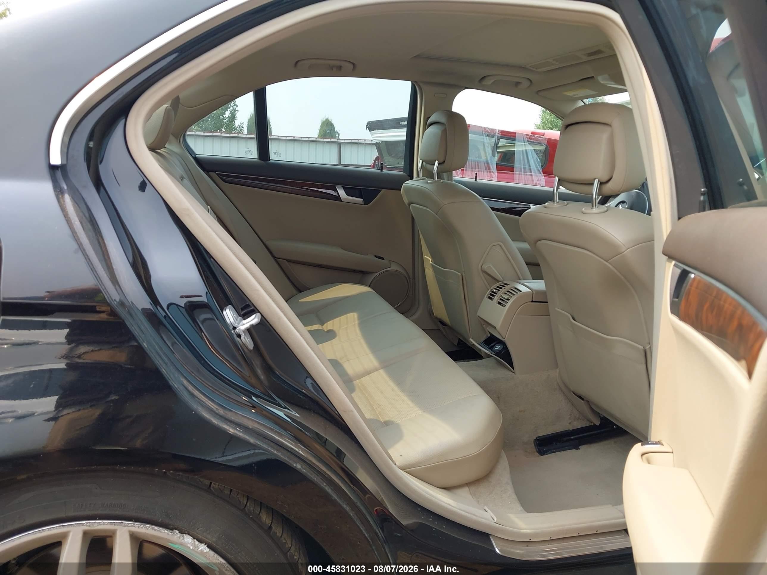 2012 Mercedes-benz C 250 Sport Black vin: WDDGF4HB9CA710352