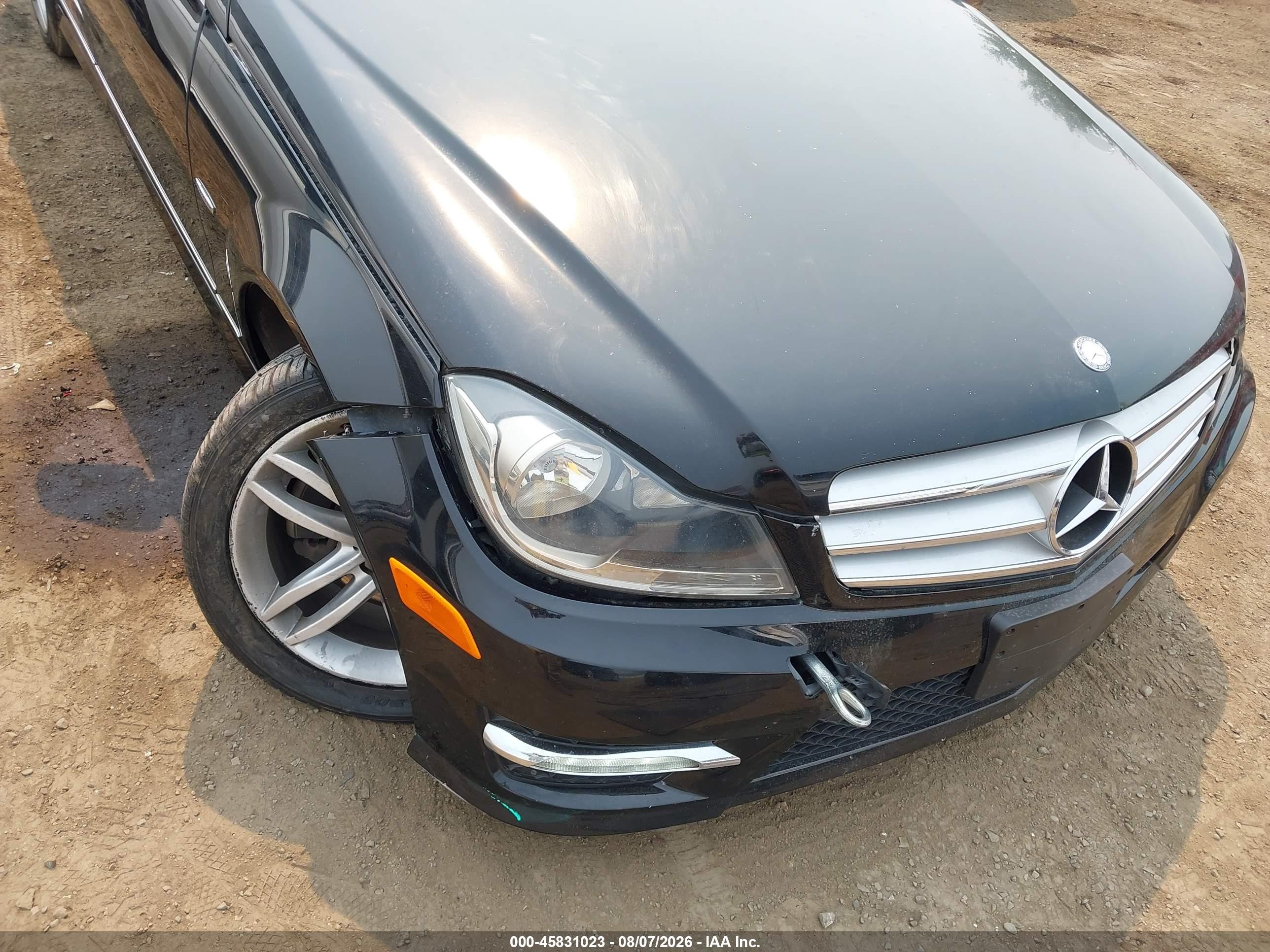 2012 Mercedes-benz C 250 Sport Black vin: WDDGF4HB9CA710352