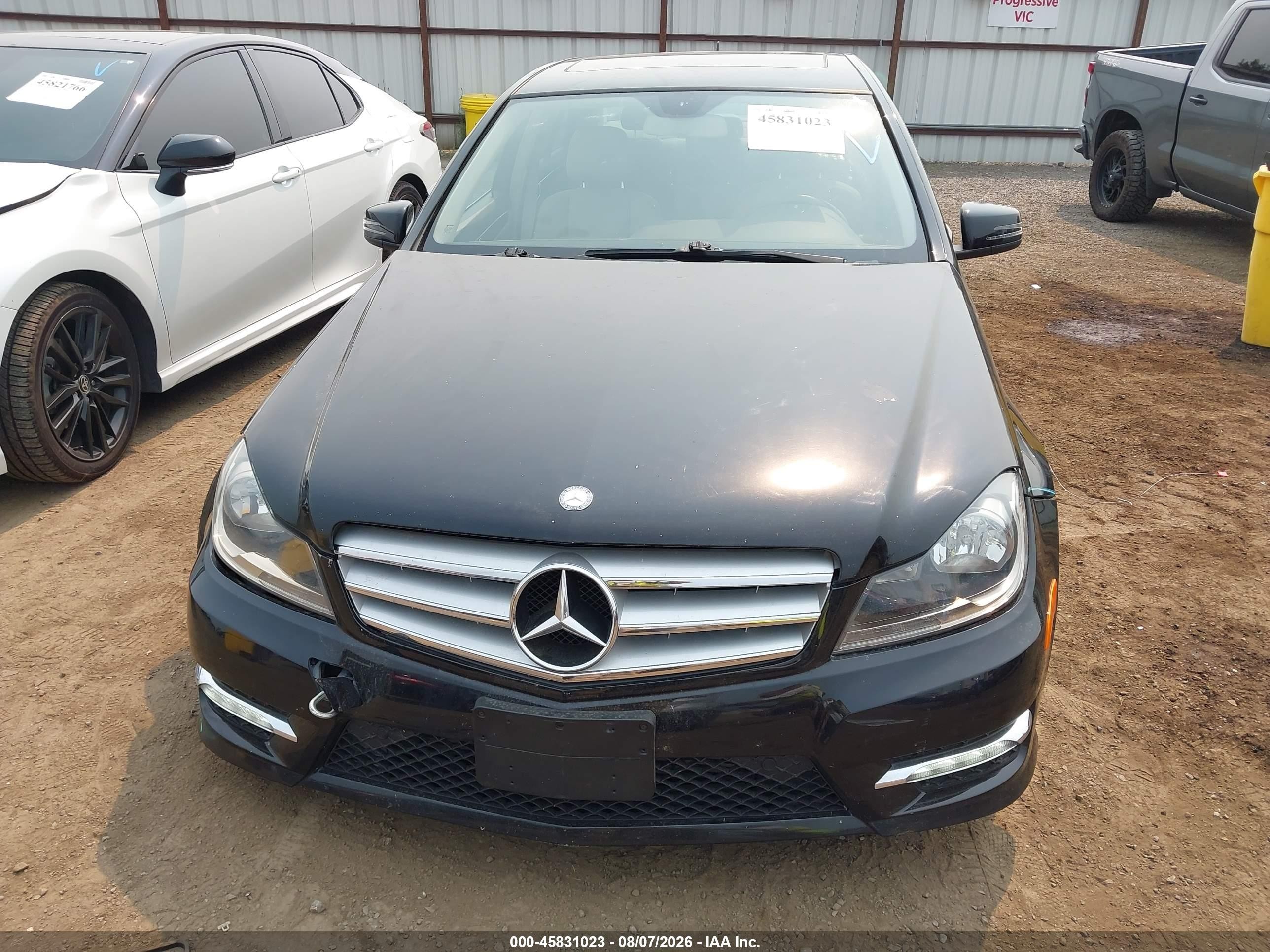 2012 Mercedes-benz C 250 Sport Black vin: WDDGF4HB9CA710352