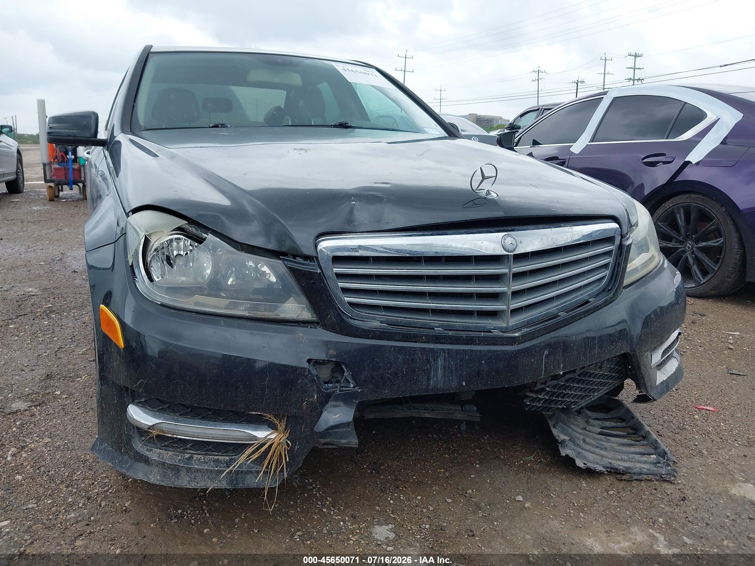 2012 Mercedes-benz C 250 Sport Black vin: WDDGF4HB9CR194740
