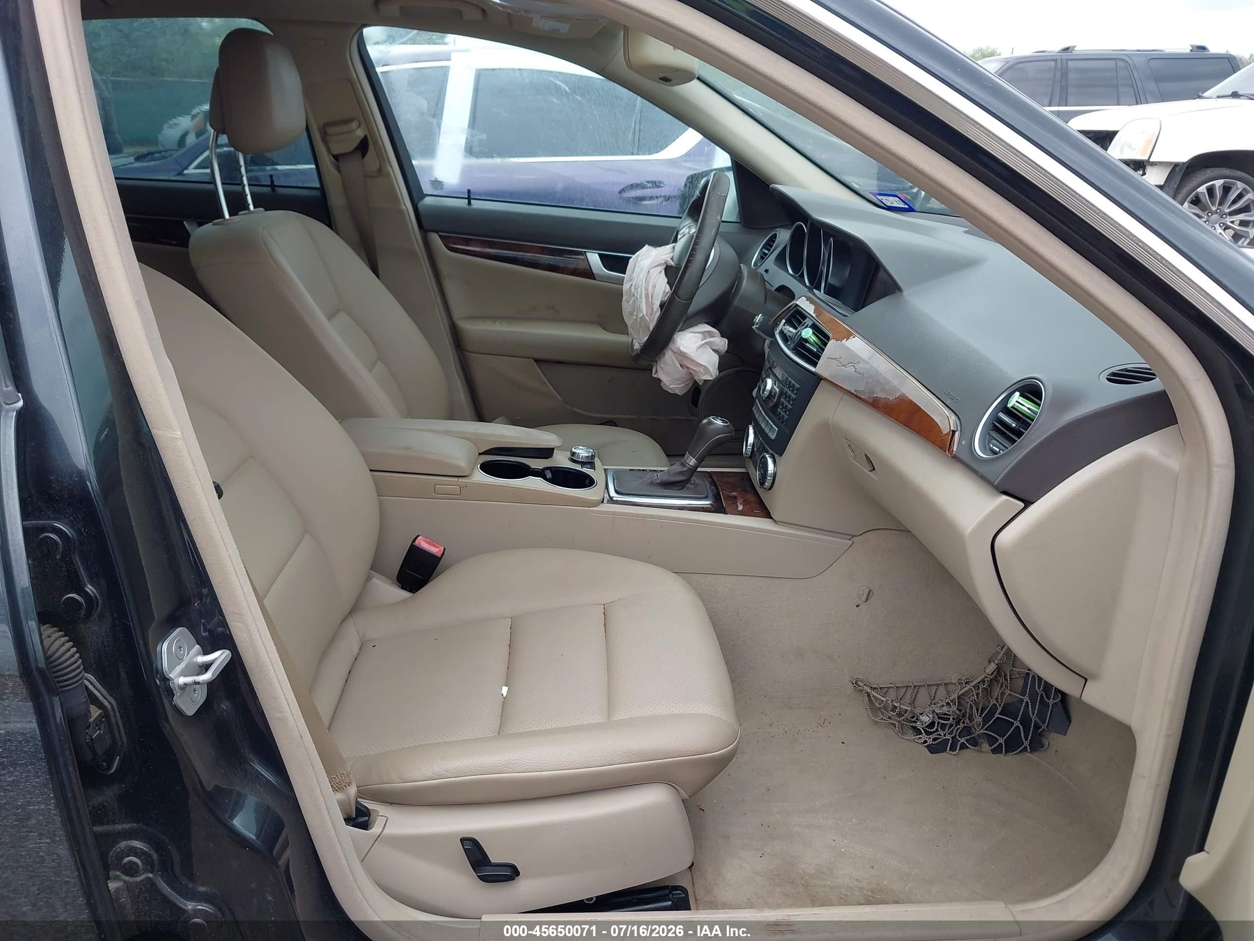 2012 Mercedes-benz C 250 Sport Black vin: WDDGF4HB9CR194740