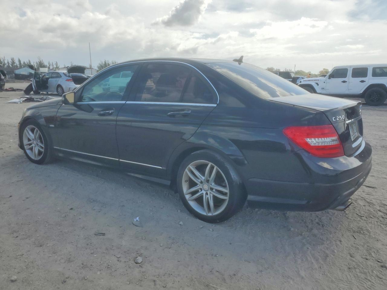 2012 Mercedes-benz C 250 Black vin: WDDGF4HB9CR232791