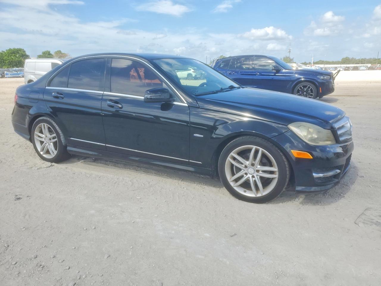 2012 Mercedes-benz C 250 Black vin: WDDGF4HB9CR232791