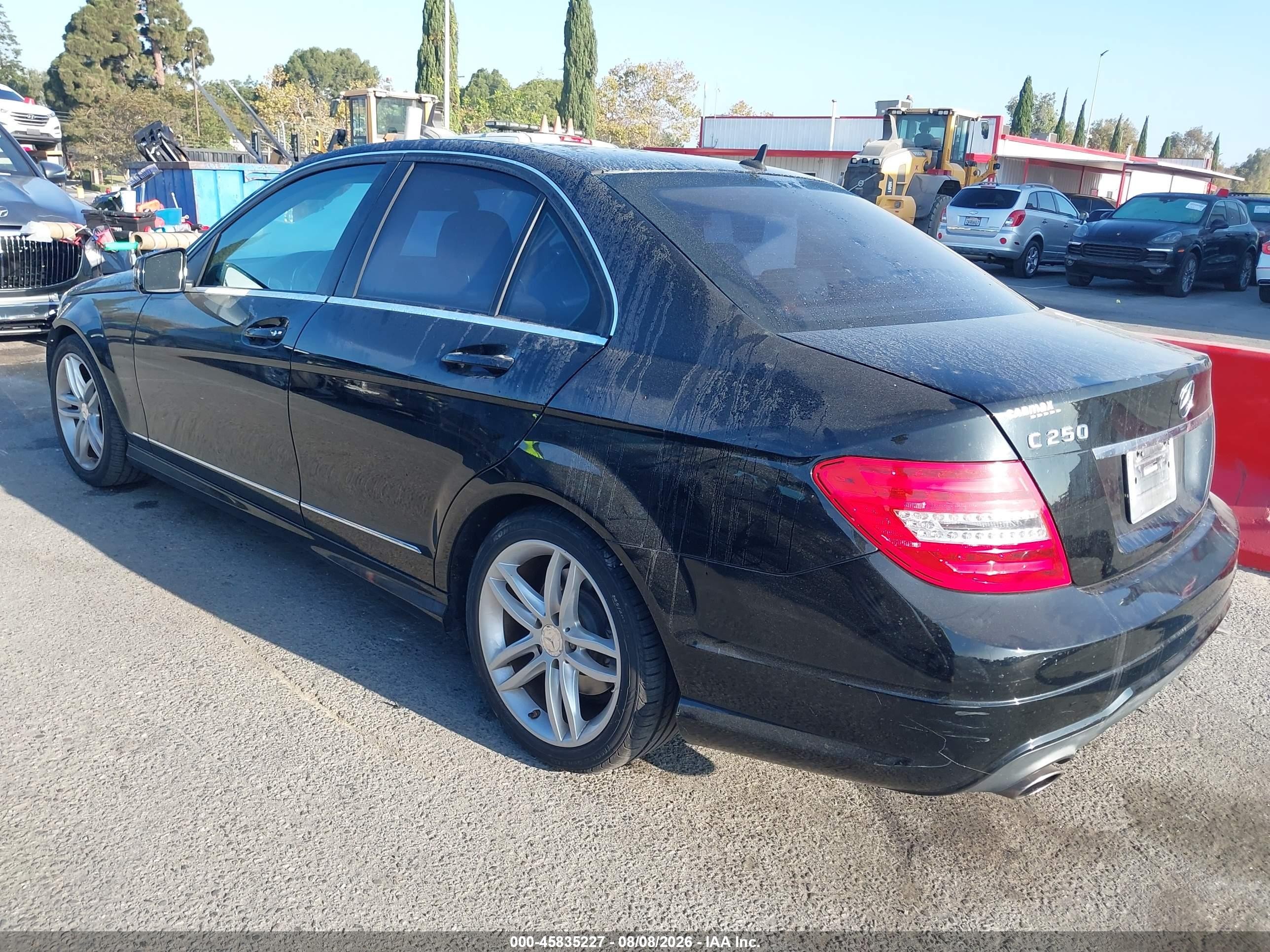 2013 Mercedes-benz C 250 Sport Black vin: WDDGF4HB9DA767703