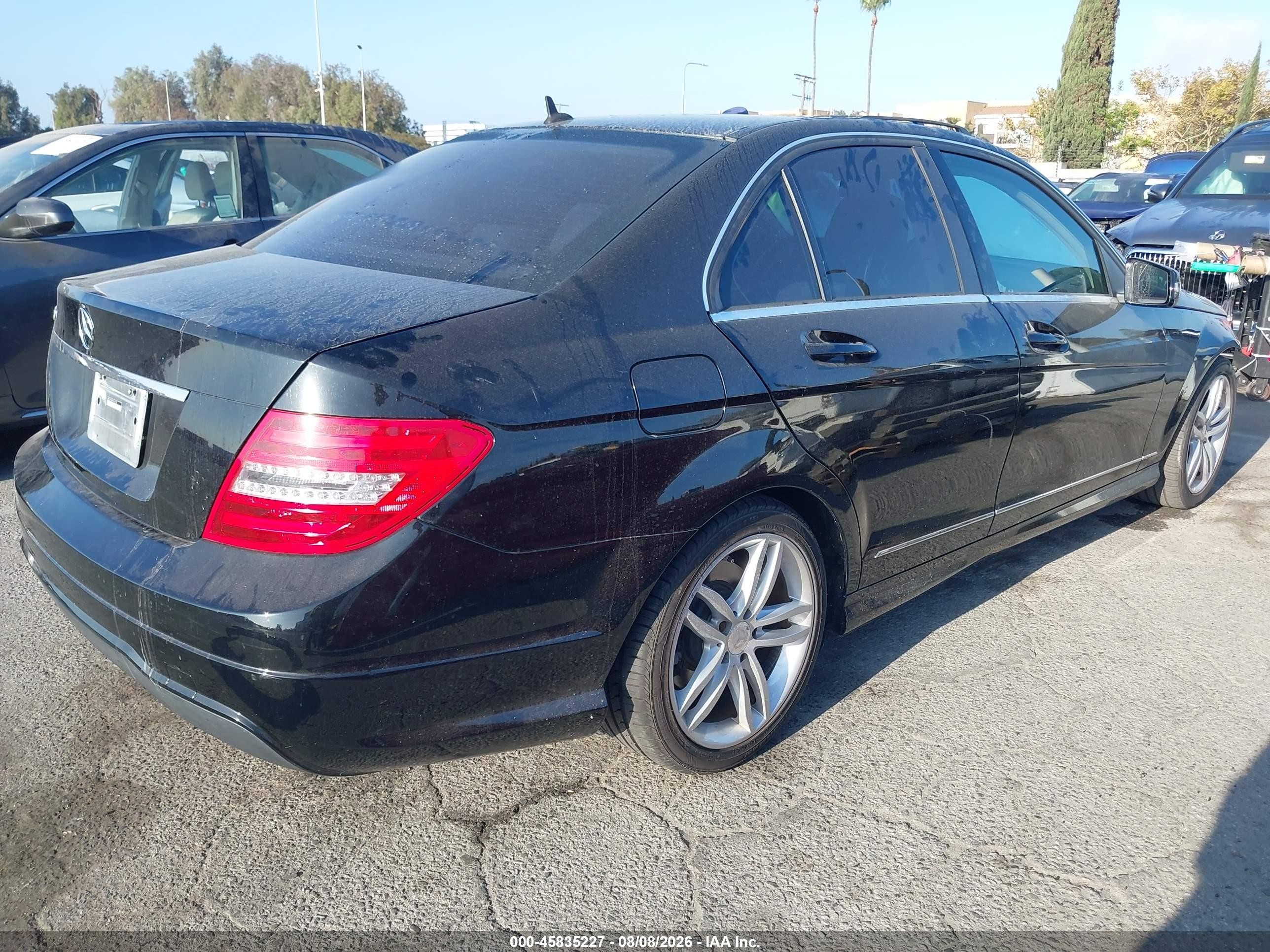 2013 Mercedes-benz C 250 Sport Black vin: WDDGF4HB9DA767703