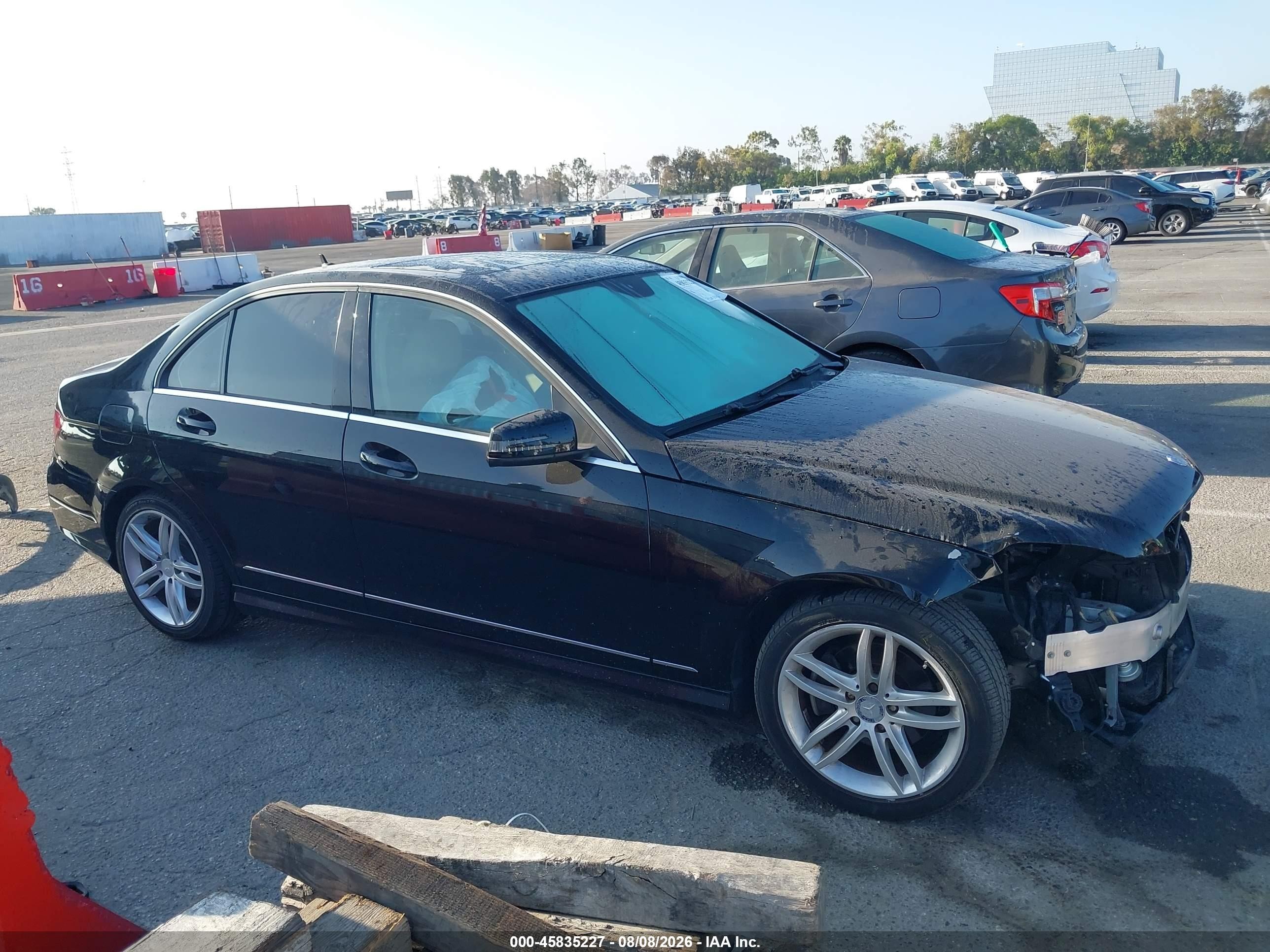 2013 Mercedes-benz C 250 Sport Black vin: WDDGF4HB9DA767703