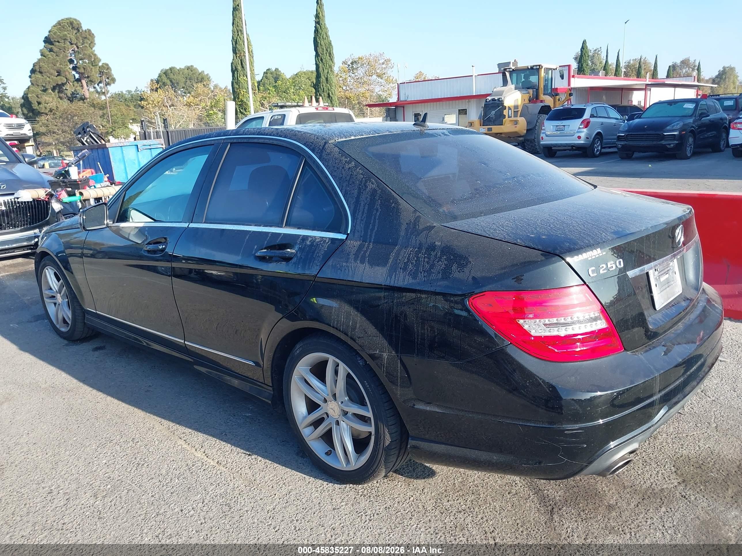 2013 Mercedes-benz C 250 Sport Black vin: WDDGF4HB9DA767703