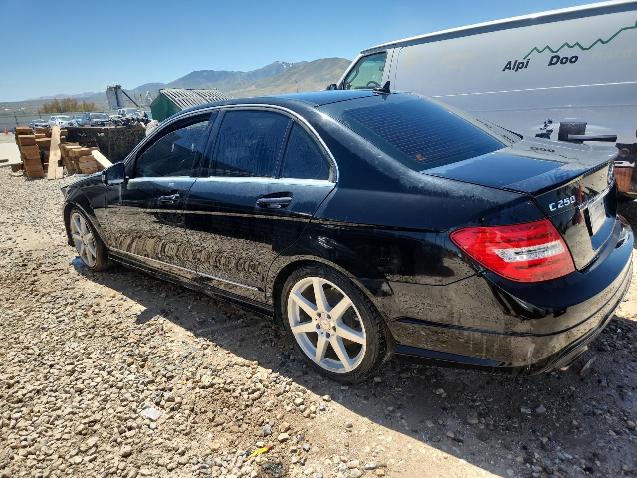 2013 Mercedes-benz C 250 Black vin: WDDGF4HB9DR263783 Damage: Left Drip Rail, Dent(S) W/ Paint Dmg, 2 To 3 Inches