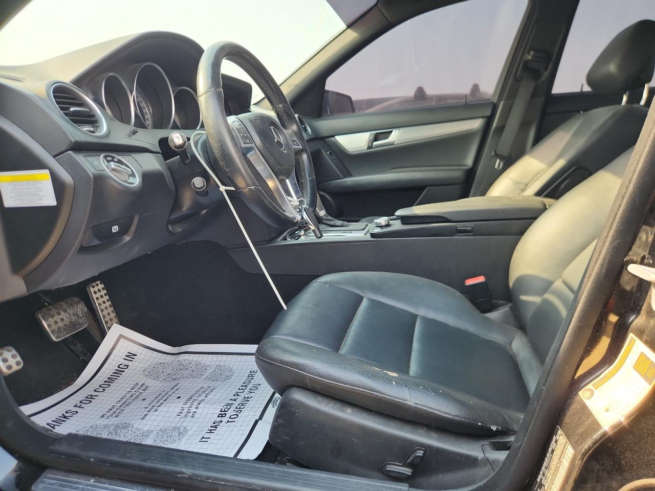 2013 Mercedes-benz C 250 Black vin: WDDGF4HB9DR263783 Damage: Left Front Seat Cushion, Torn, 7 To 8 Inches