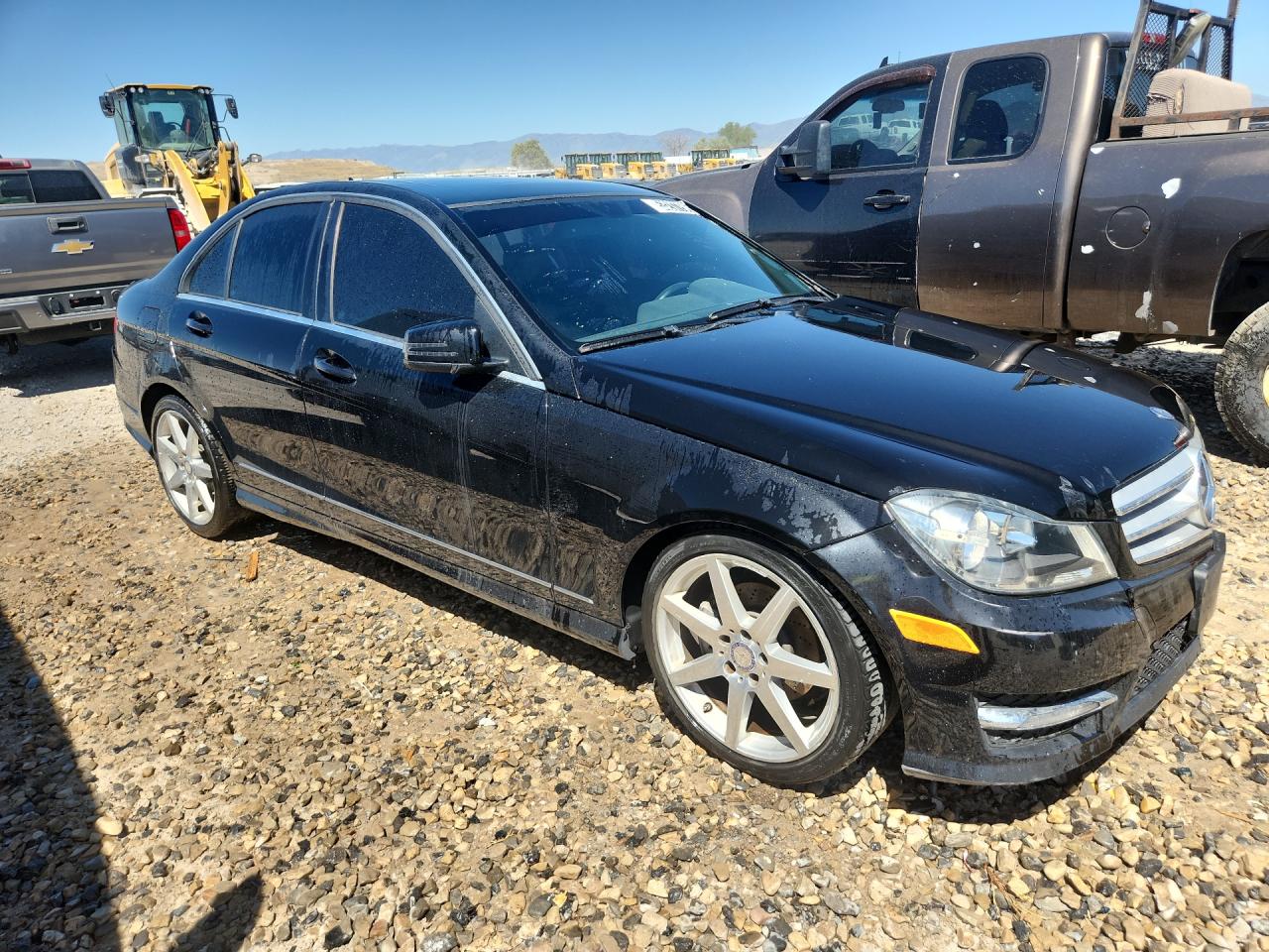 2013 Mercedes-benz C 250 Black vin: WDDGF4HB9DR263783 Damage: Right Front Fender, Dent(S) W/ Paint Dmg, 2 To 3 Inches