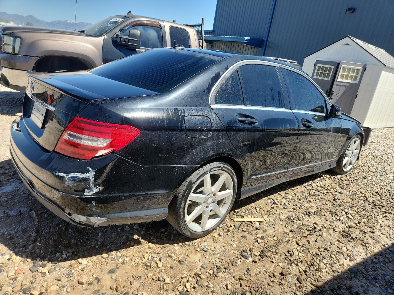 2013 Mercedes-benz C 250 Black vin: WDDGF4HB9DR263783 Damage: Right Tail Light, Broken, Replacement Required
