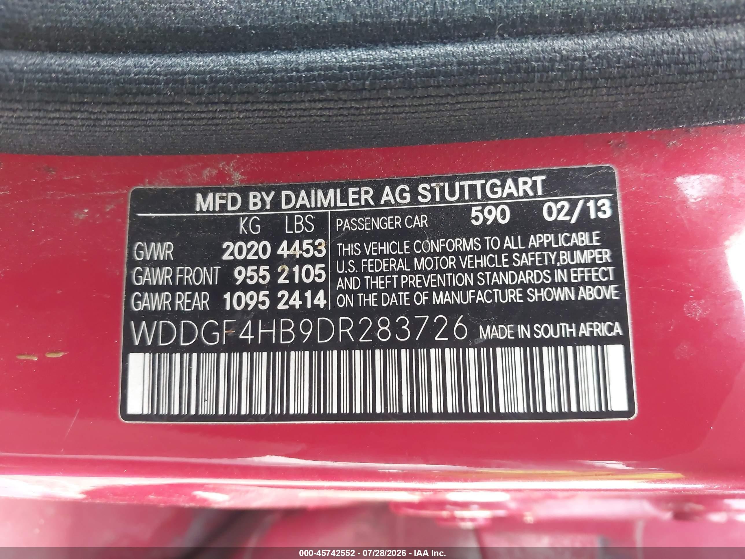 2013 Mercedes-benz C 250 Sport Red vin: WDDGF4HB9DR283726
