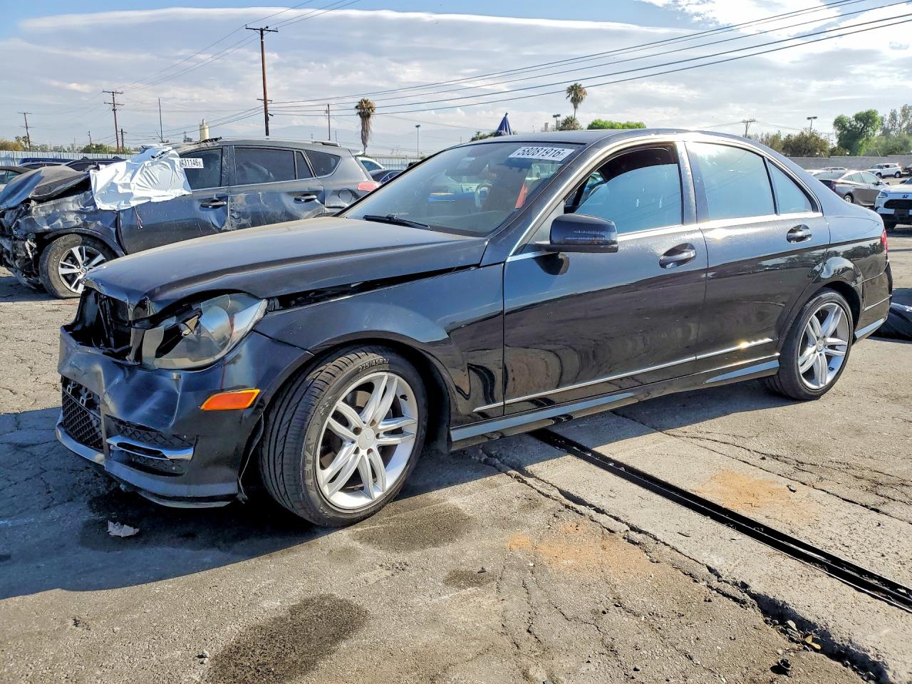 2013 Mercedes-benz C 250 Black vin: WDDGF4HB9DR293625