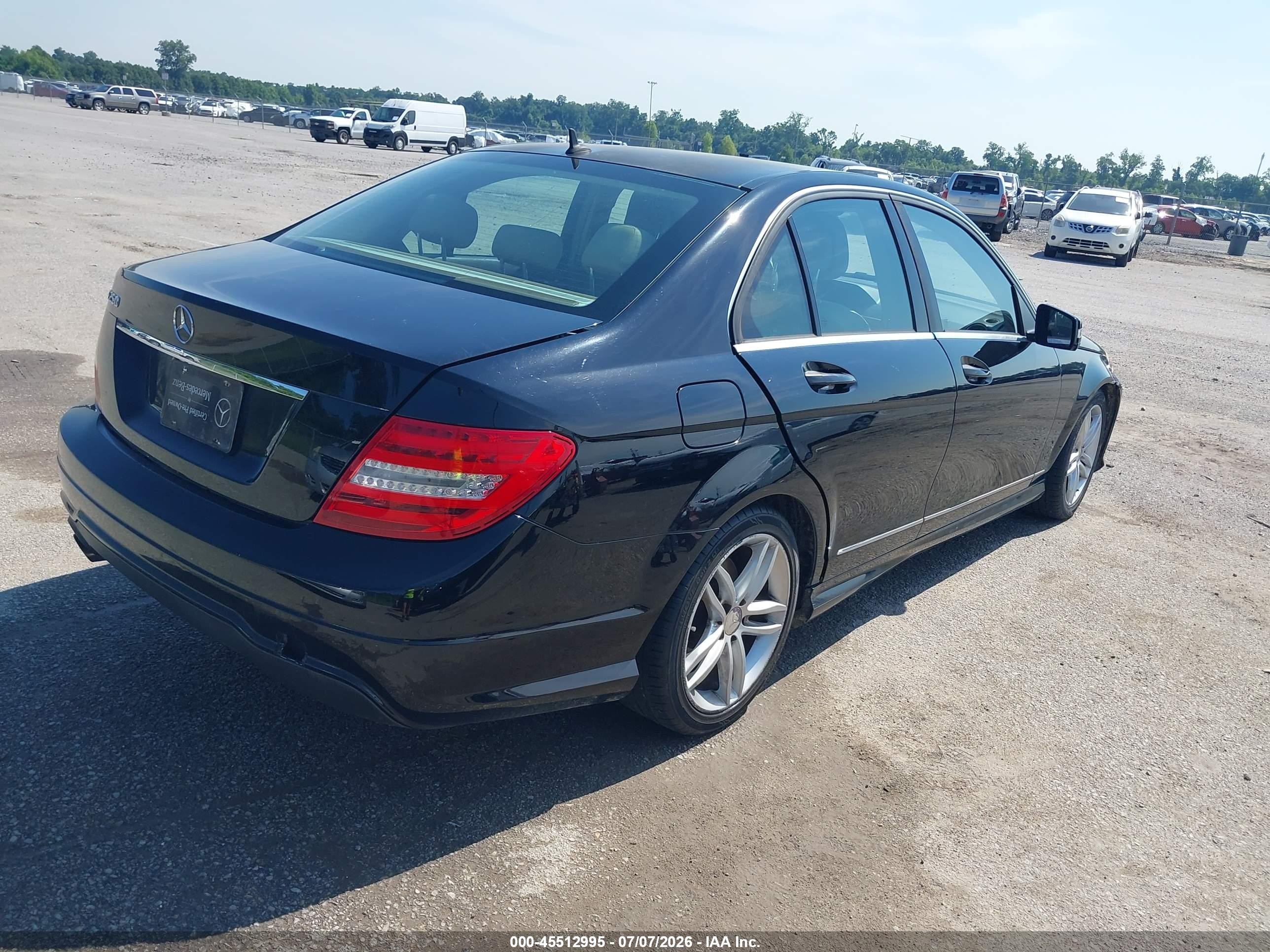 2013 Mercedes-benz C 250 Sport Black vin: WDDGF4HB9DR294287
