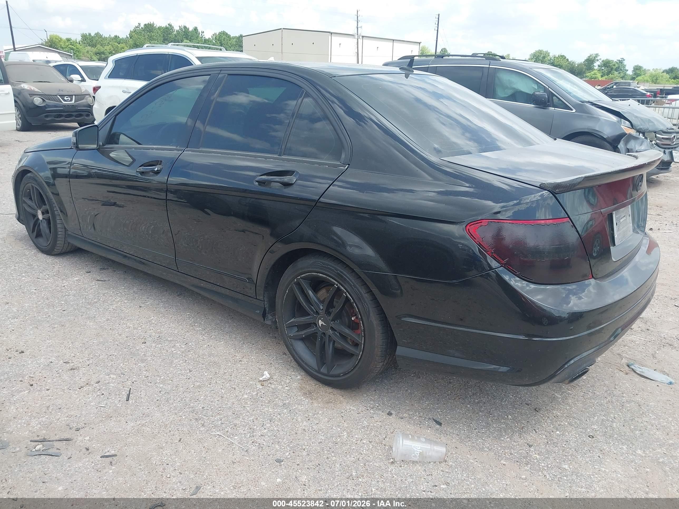 2014 Mercedes-benz C 250 Sport Black vin: WDDGF4HB9EA938113