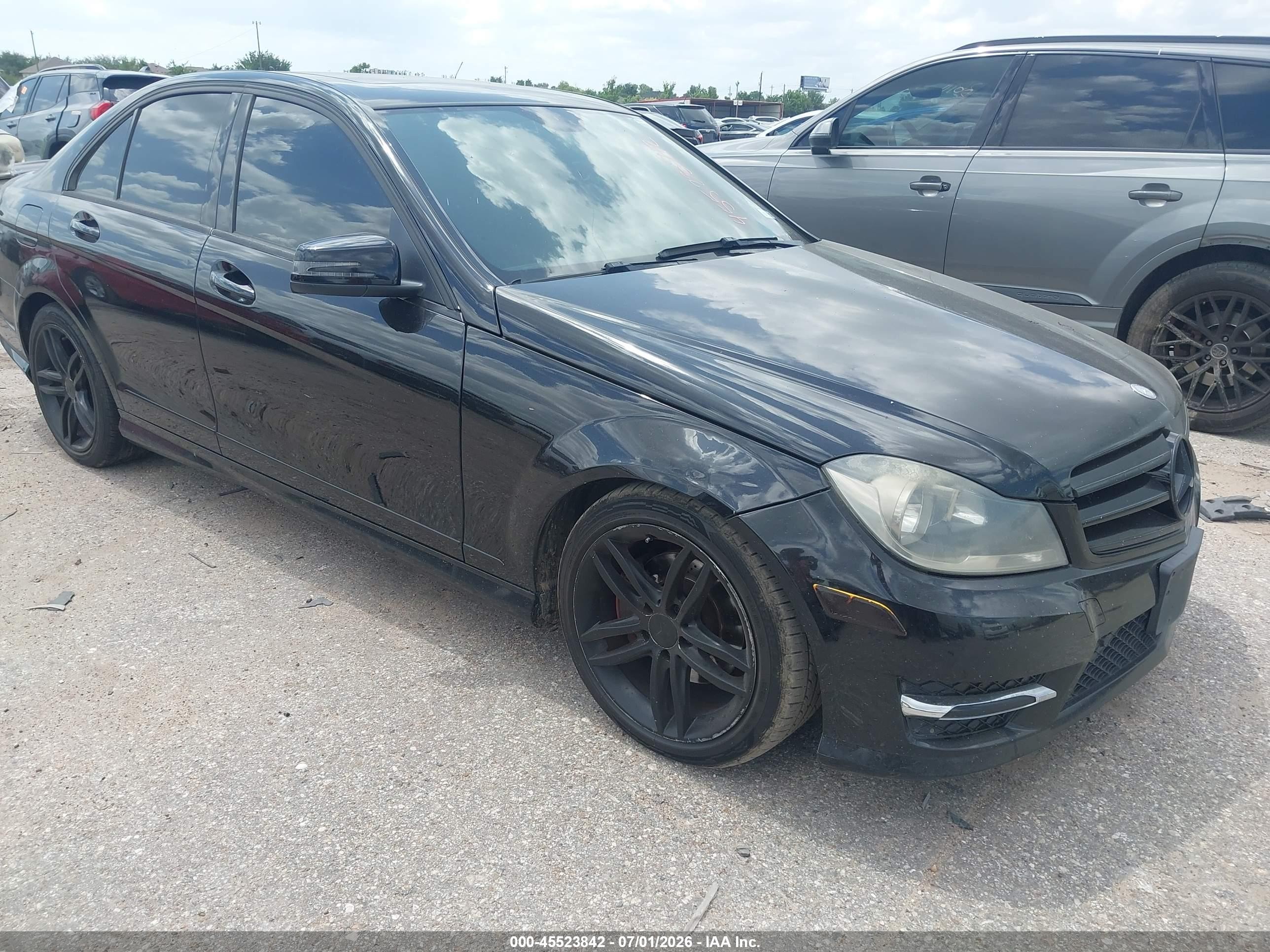2014 Mercedes-benz C 250 Sport Black vin: WDDGF4HB9EA938113