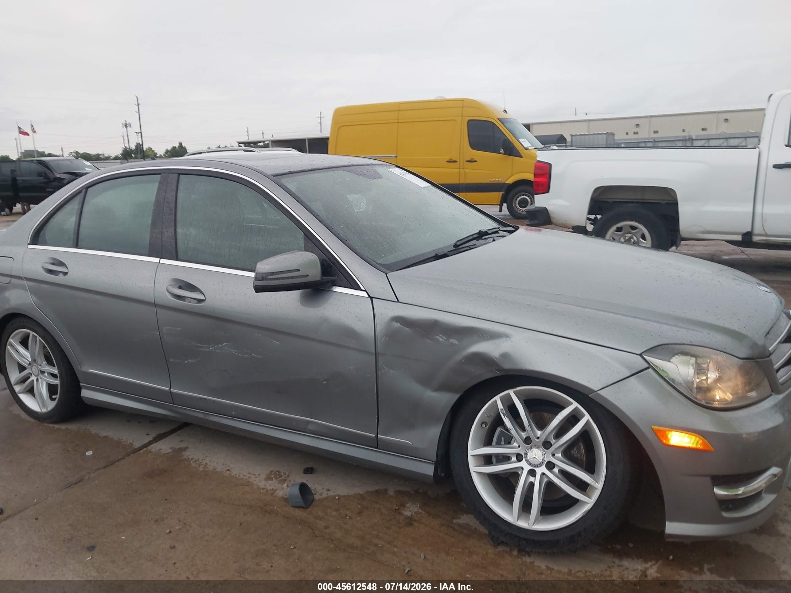 2014 Mercedes-benz C 250 Sport Gray vin: WDDGF4HB9EA957678
