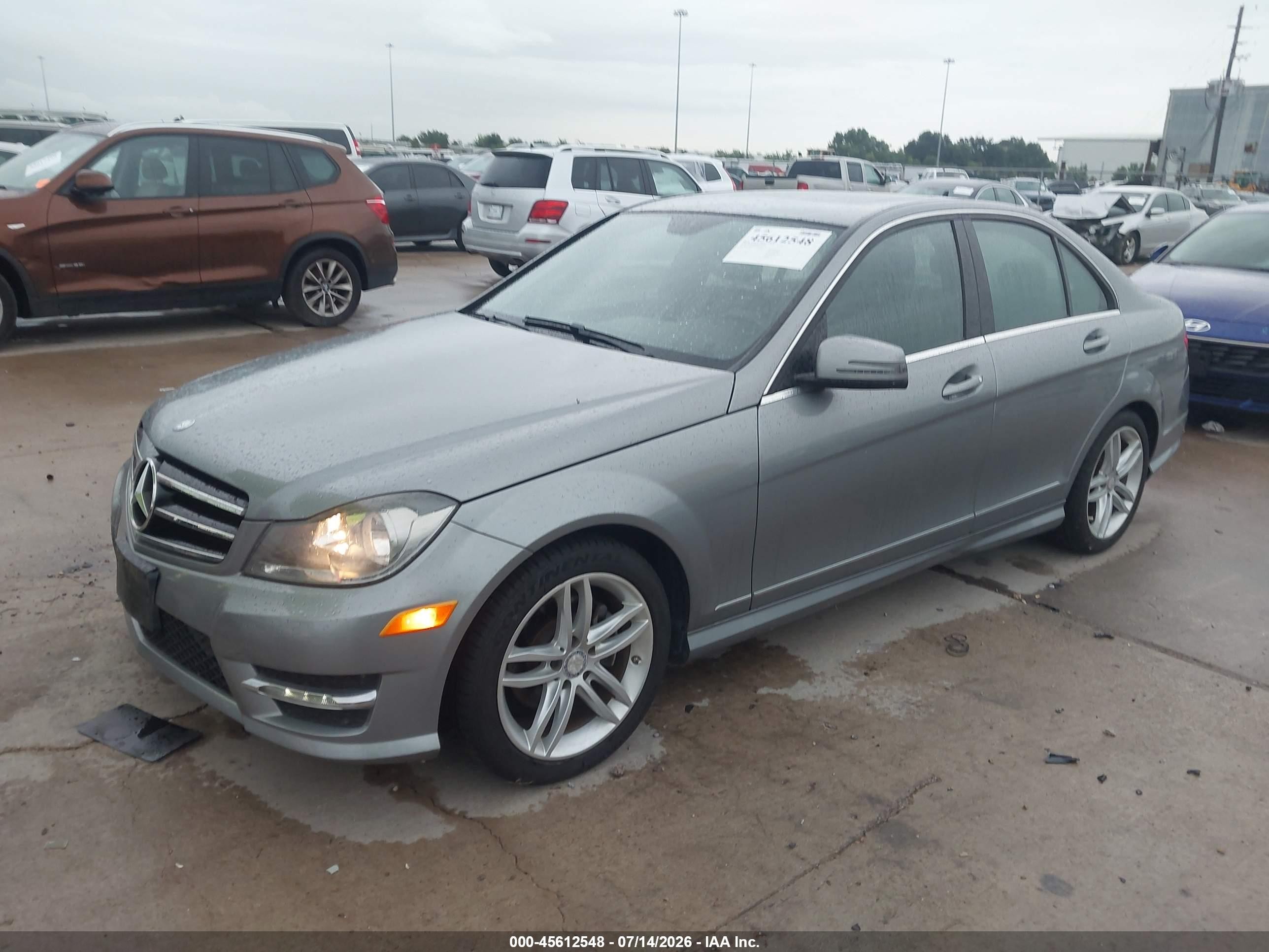 2014 Mercedes-benz C 250 Sport Gray vin: WDDGF4HB9EA957678