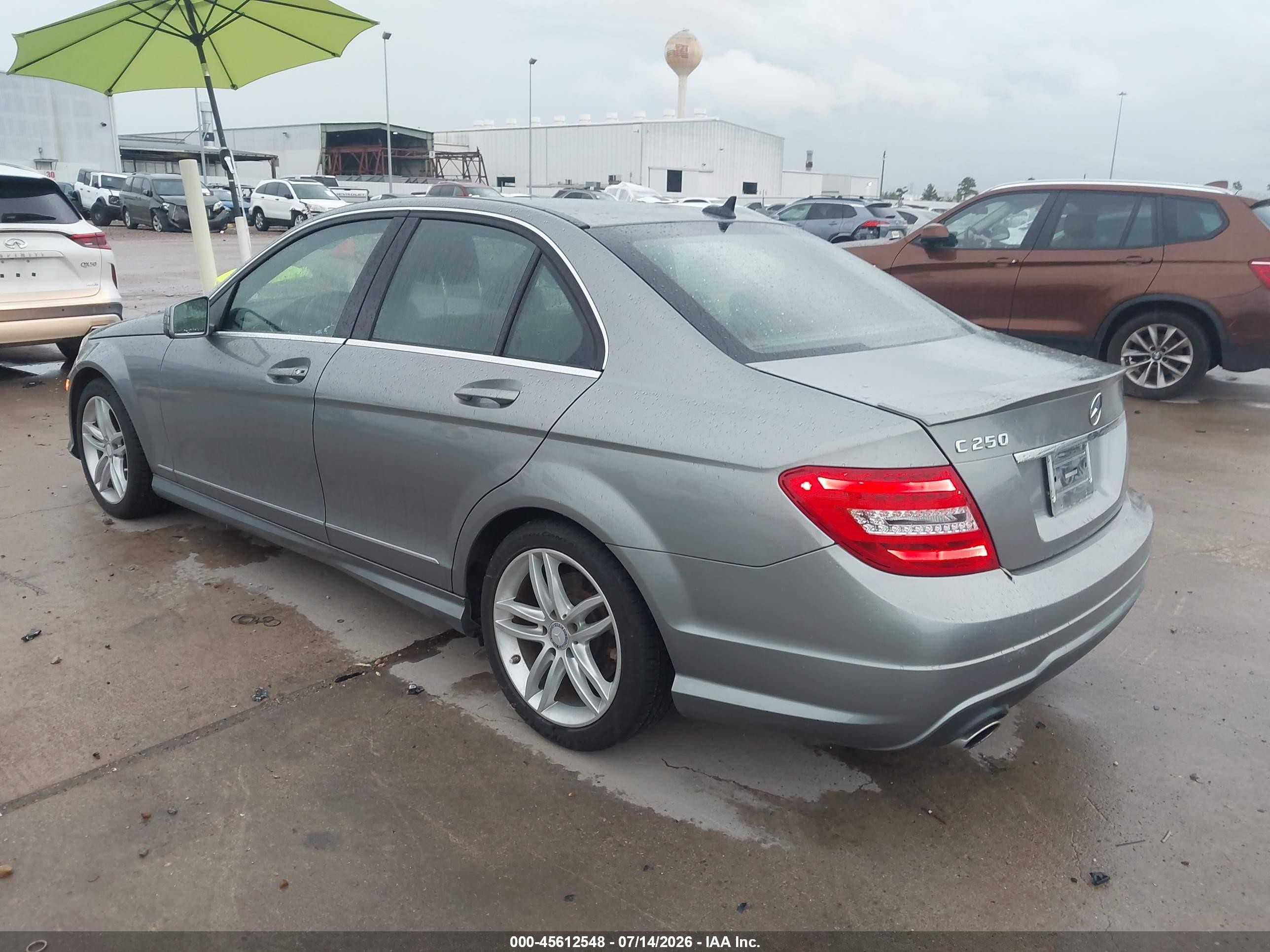 2014 Mercedes-benz C 250 Sport Gray vin: WDDGF4HB9EA957678