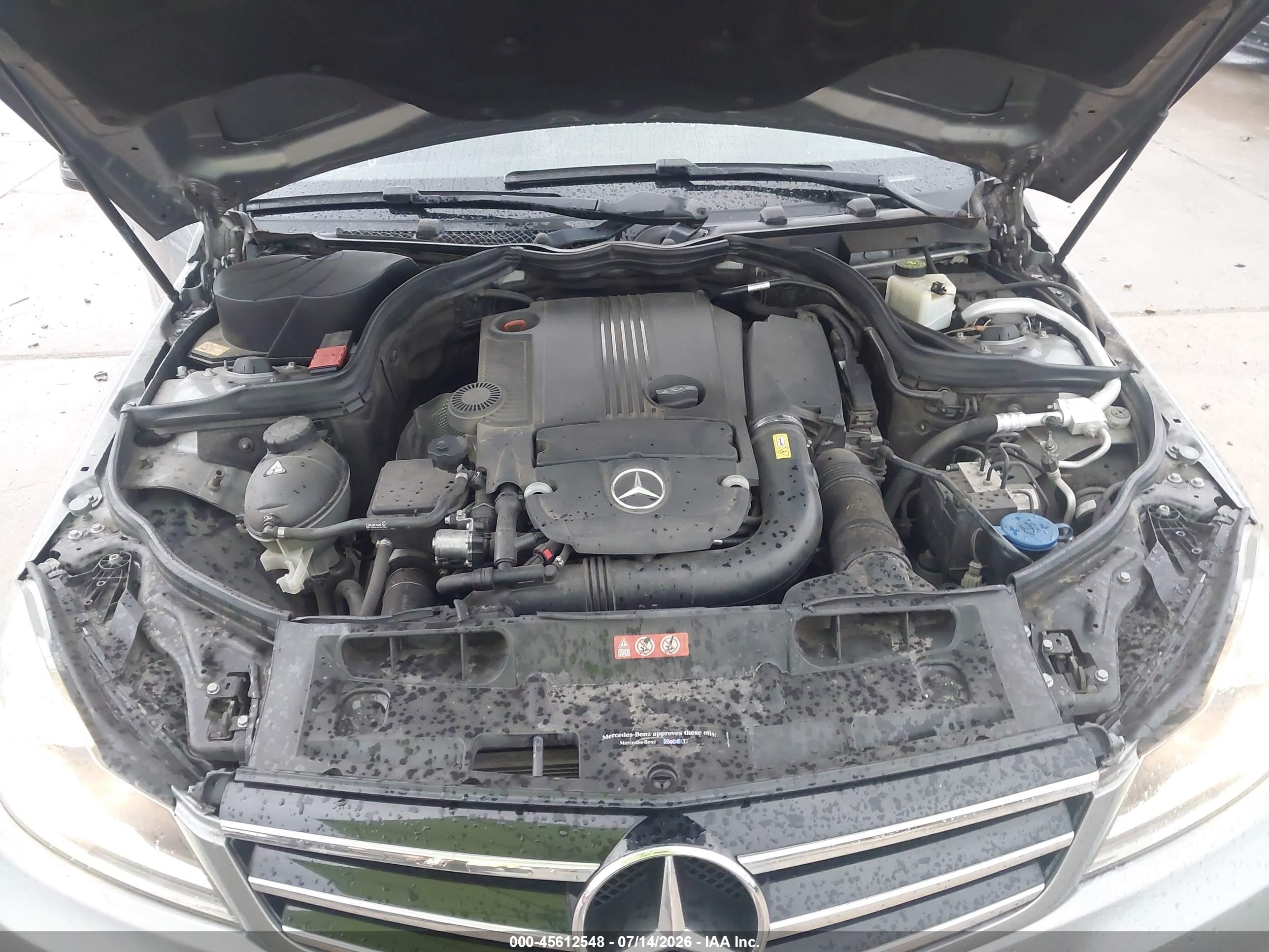 2014 Mercedes-benz C 250 Sport Gray vin: WDDGF4HB9EA957678