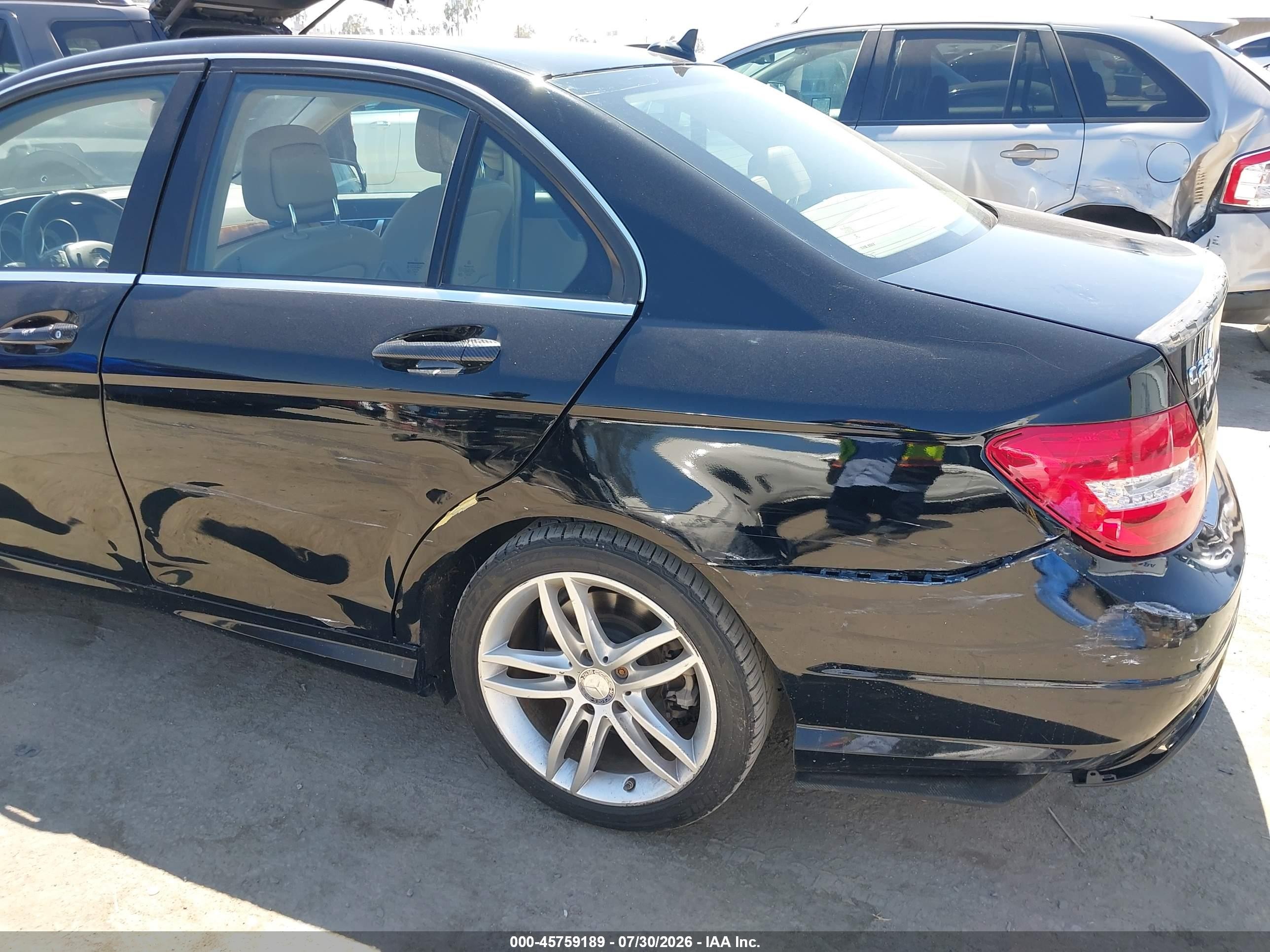 2014 Mercedes-benz C 250 Luxury/sport Black vin: WDDGF4HB9EA964047