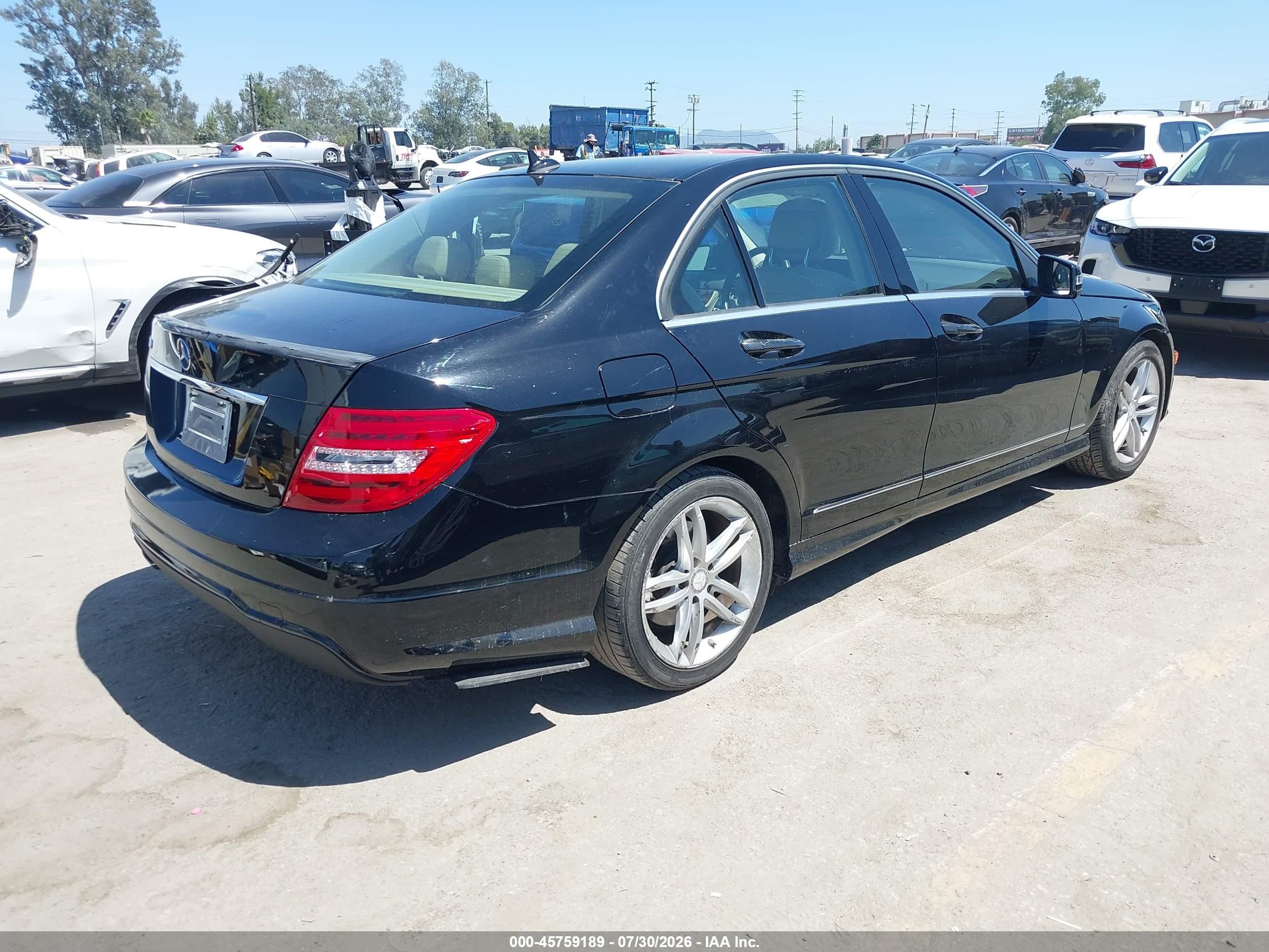 2014 Mercedes-benz C 250 Luxury/sport Black vin: WDDGF4HB9EA964047