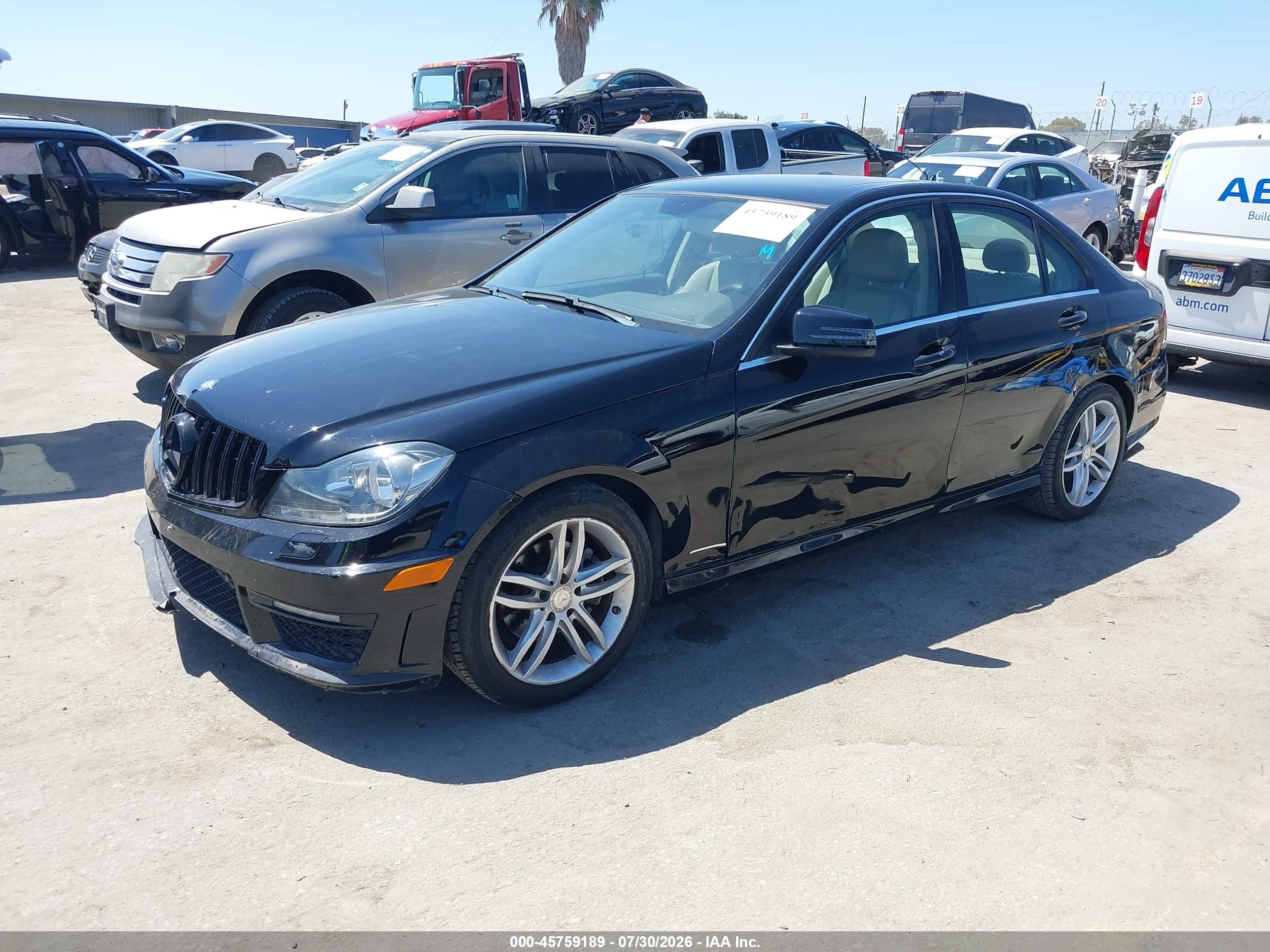 2014 Mercedes-benz C 250 Luxury/sport Black vin: WDDGF4HB9EA964047