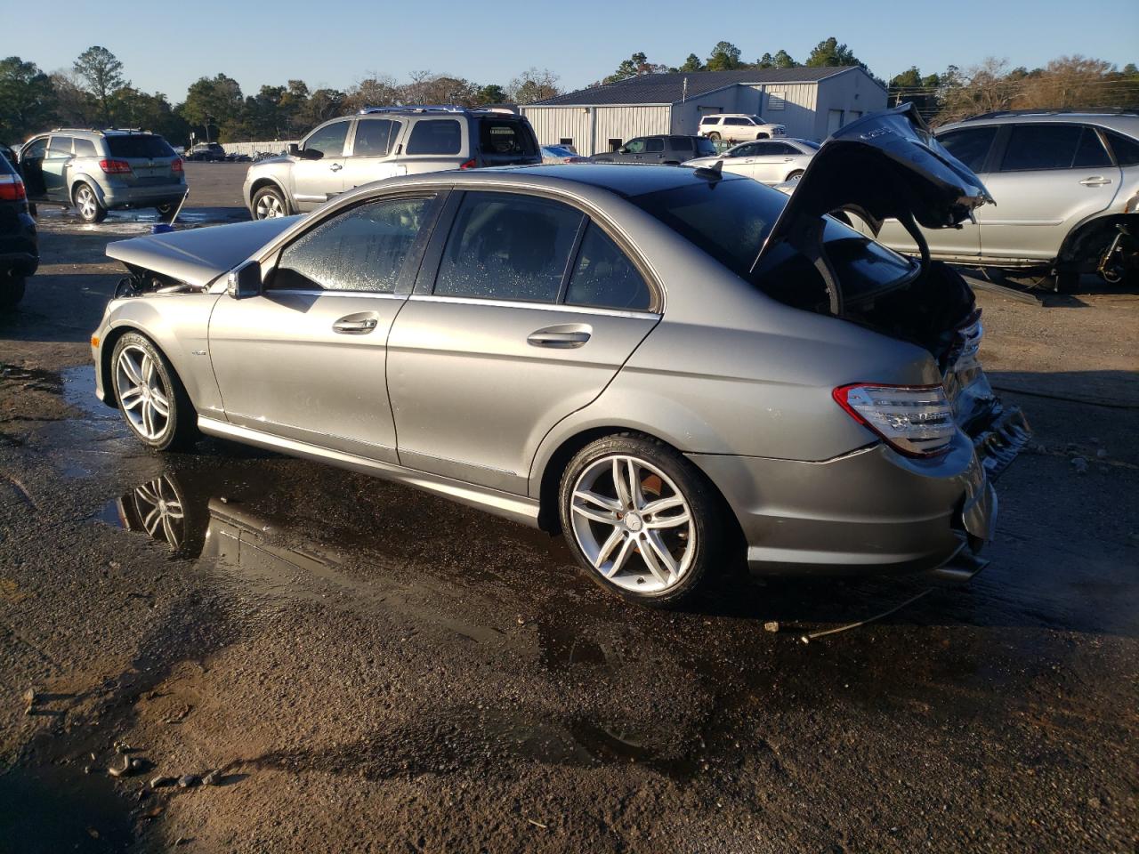 2012 Mercedes-benz C 250 Gray vin: WDDGF4HBXCA606856