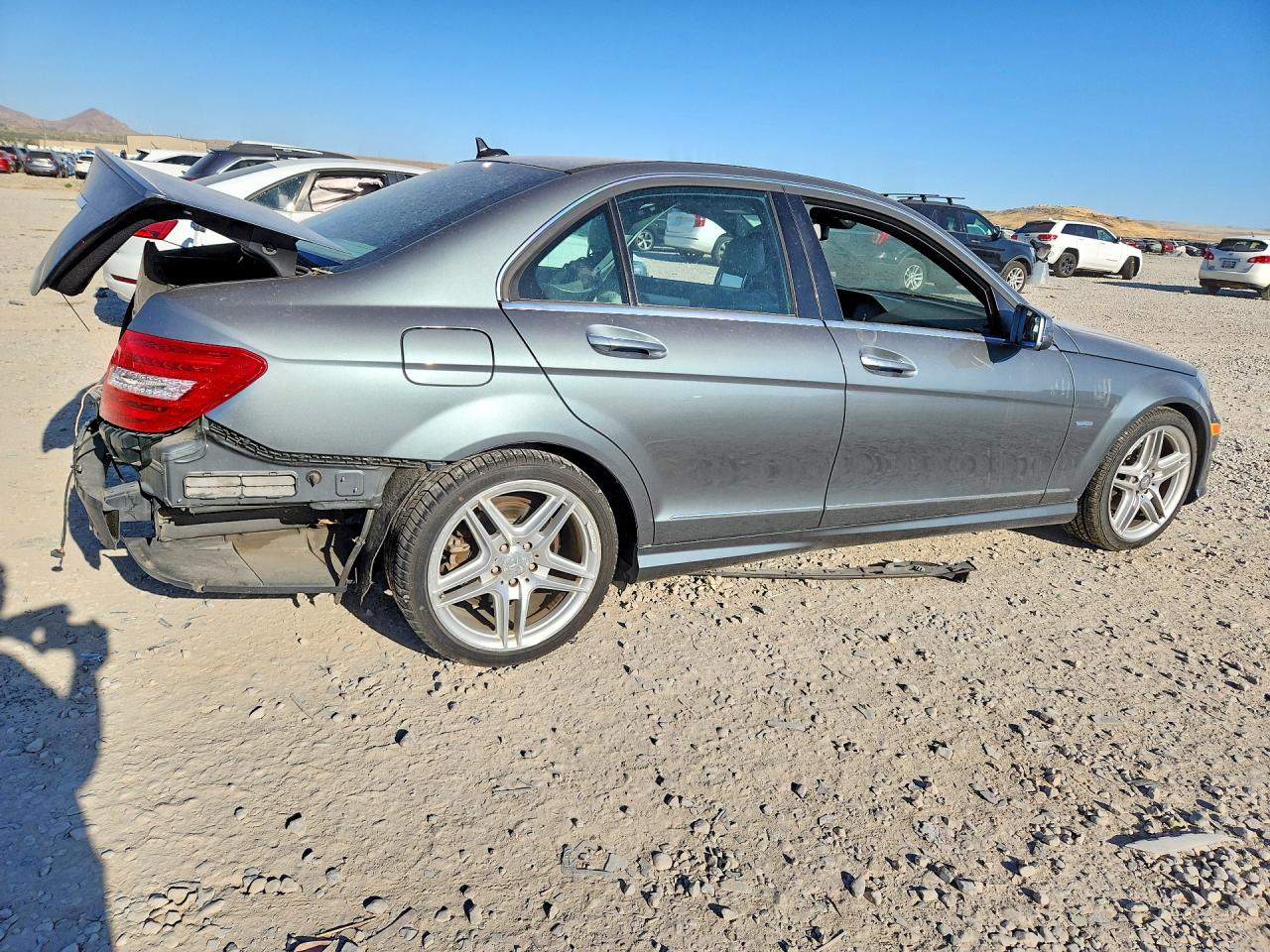 2012 Mercedes-benz C 250 Silver vin: WDDGF4HBXCA607330