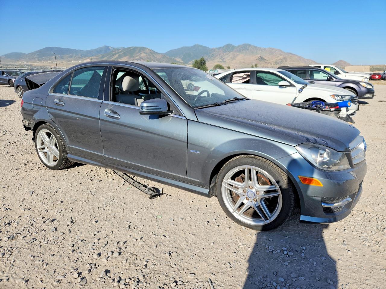2012 Mercedes-benz C 250 Silver vin: WDDGF4HBXCA607330