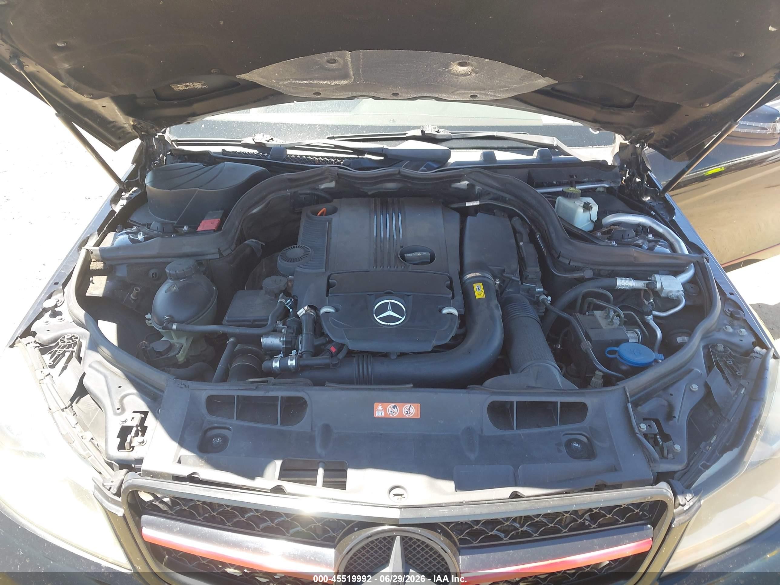 2012 Mercedes-benz C 250 Sport Black vin: WDDGF4HBXCR193421