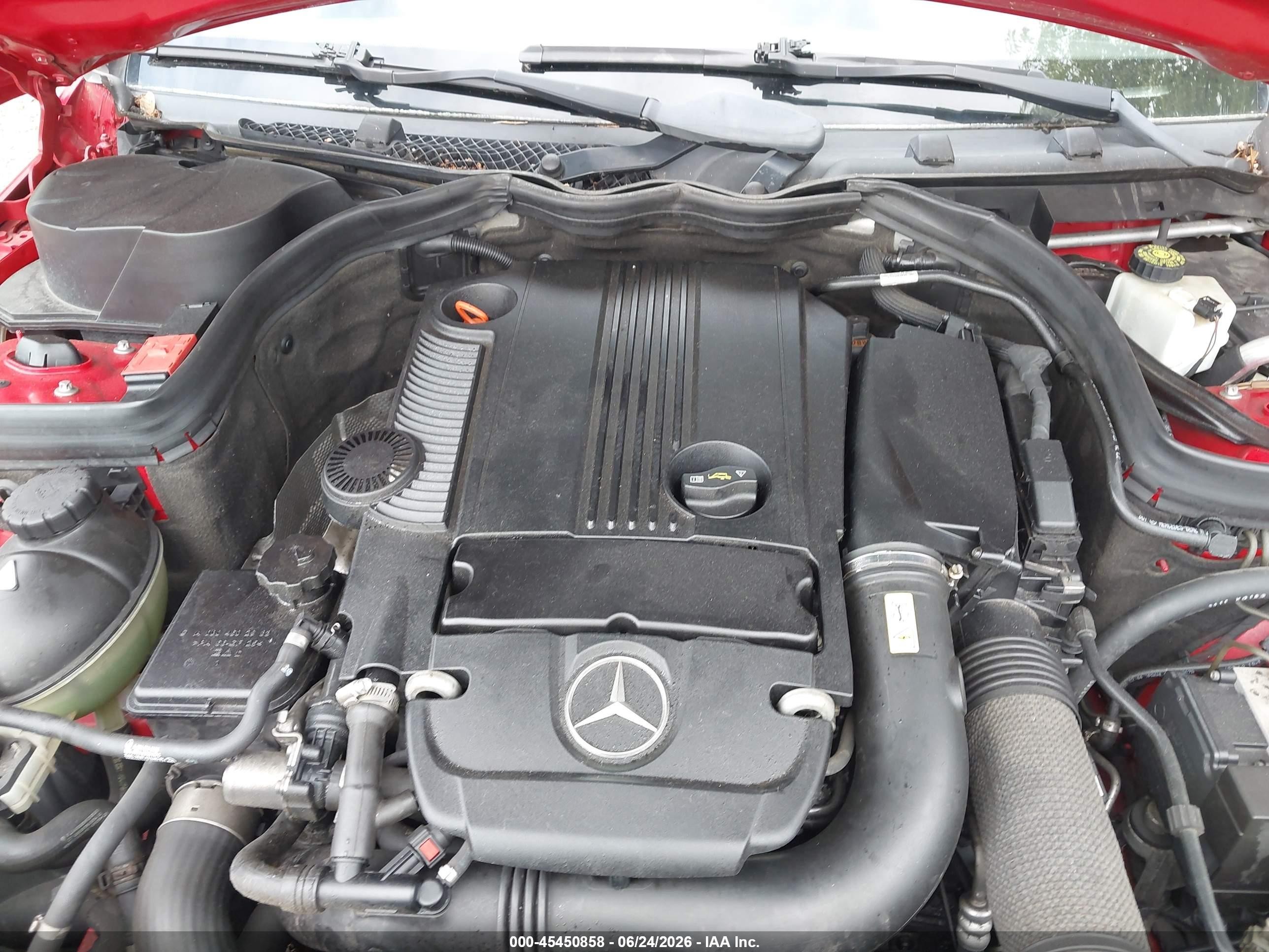 2012 Mercedes-benz C 250 Sport Red vin: WDDGF4HBXCR210234